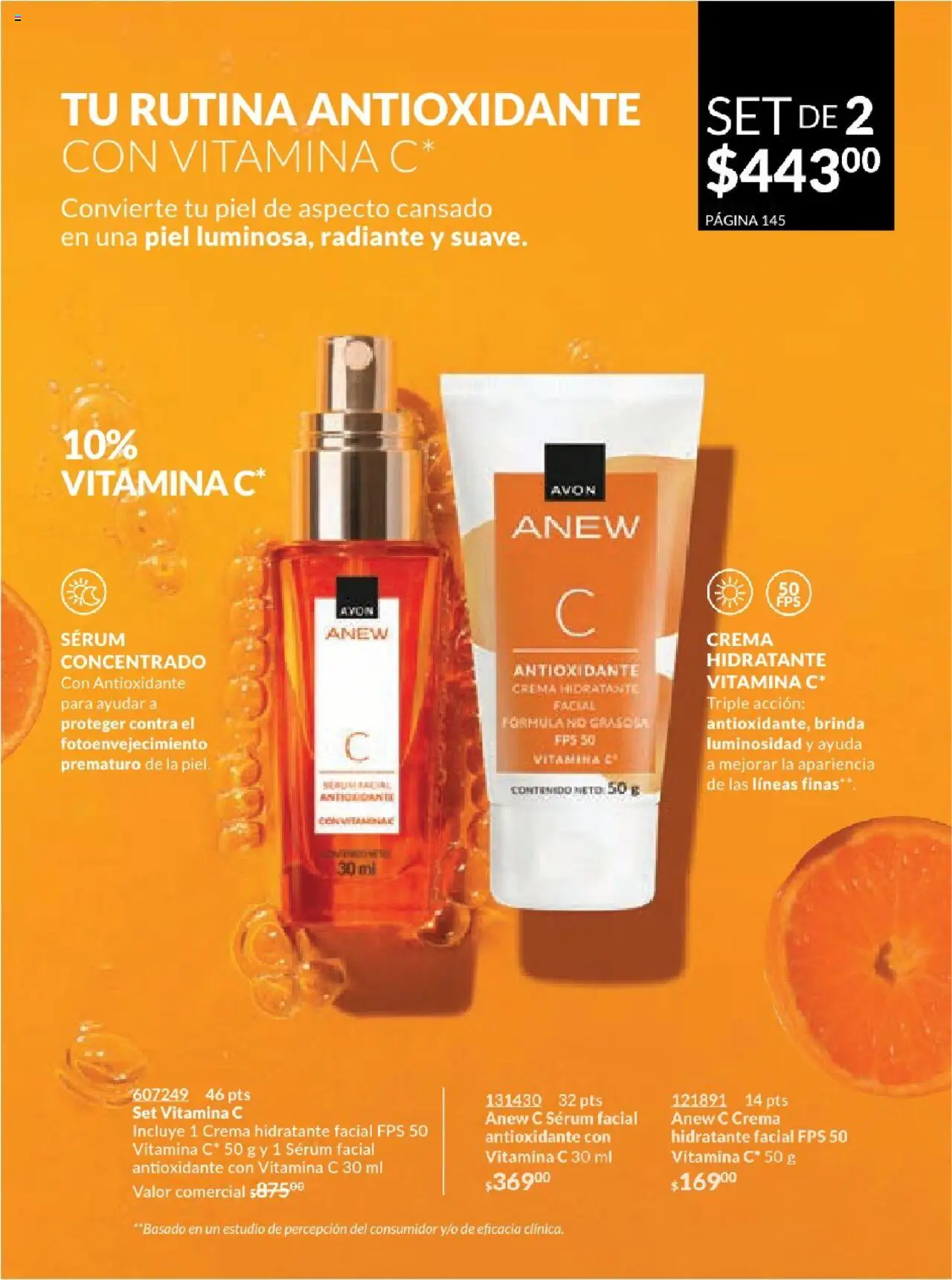Nuevas ofertas de AVON válidas en toda la República Mexicana desde el 17.03.2025. ¡Encuentra las mejores ofertas en AVON campaña 7 2025! | Página: 145 | Productos: Serum, Crema, Radiante
