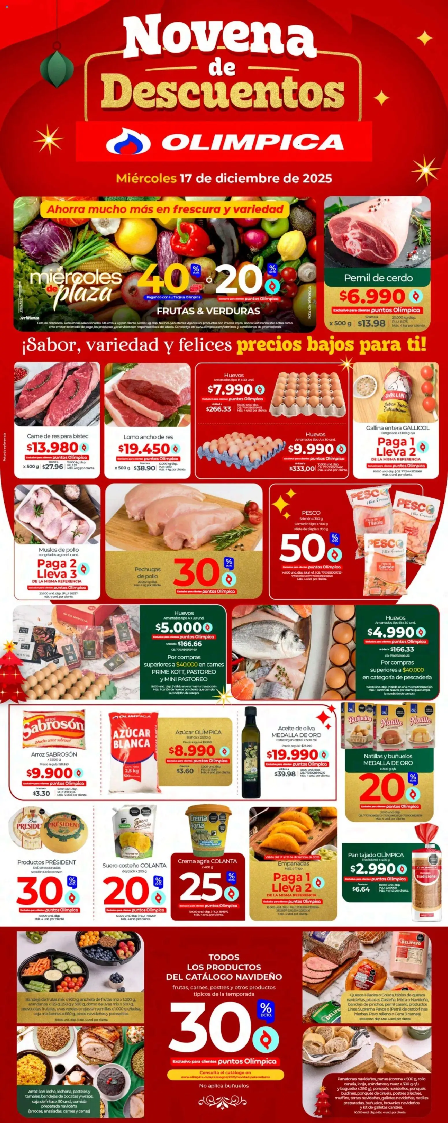 Olímpica revista - valida desde el 17.12.2025 | Página: 1 | Productos: Bandeja, Caja, Oliva, Aceite