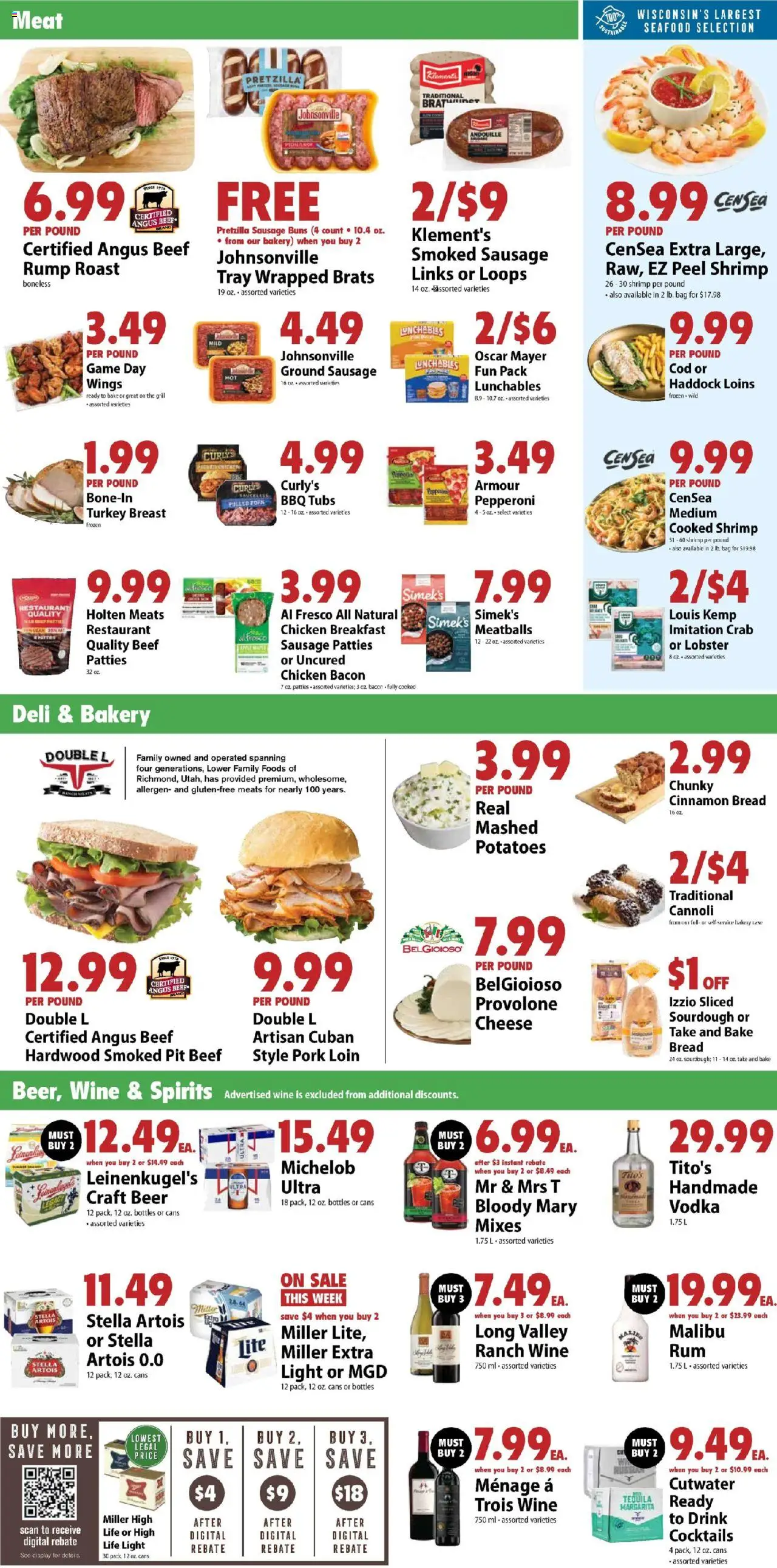 Festival Foods Weekly Ad - valid from 08.10.2025 | Page: 3 | Products: Beer, Beef, Potatoes, Bag