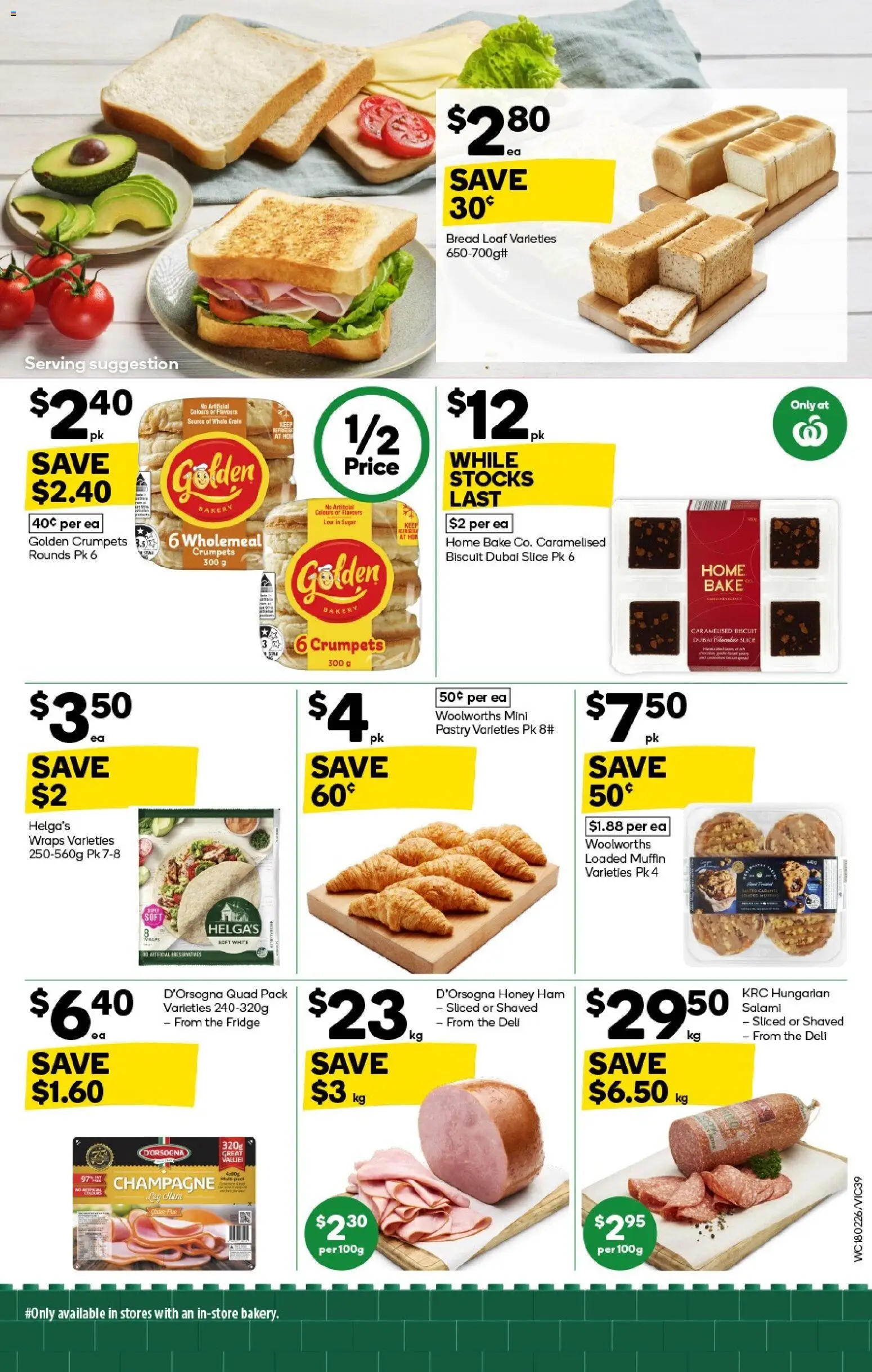 Woolworths catalogue - valid from 18.02.2026 | Page: 37 | Products: Salami, Ham, Pastry, Fridge