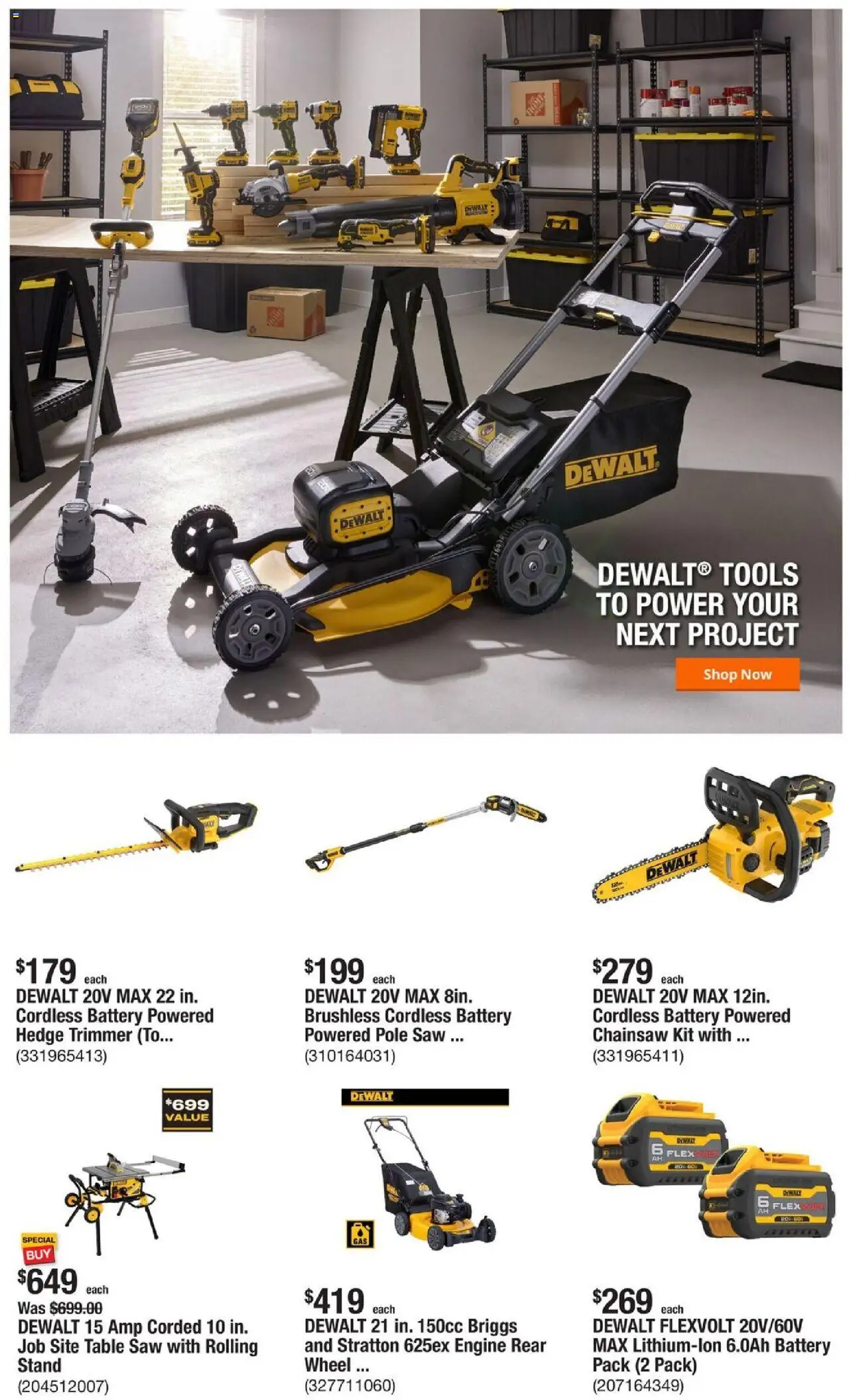 Home Depot Weekly Ad - FL - valid from 25.09.2025 | Page: 2 | Products: Saw, Table, Chainsaw, Table Saw