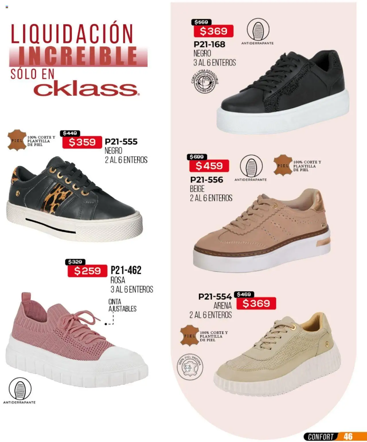 Nuevas ofertas de Cklass válidas en toda la República Mexicana desde el 09.09.2025. ¡Encuentra las mejores ofertas en Cklass - Catálogo Liquidacion Calzado! | Página: 47 | Productos: Cinta