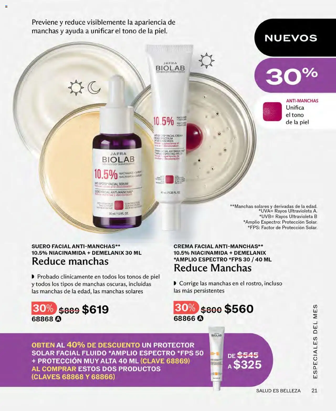 Nuevas ofertas de JAFRA válidas en toda la República Mexicana desde el 01.08.2025. ¡Encuentra las mejores ofertas en JAFRA - Catálogo! | Página: 21 | Productos: Serum, Crema, Protector solar