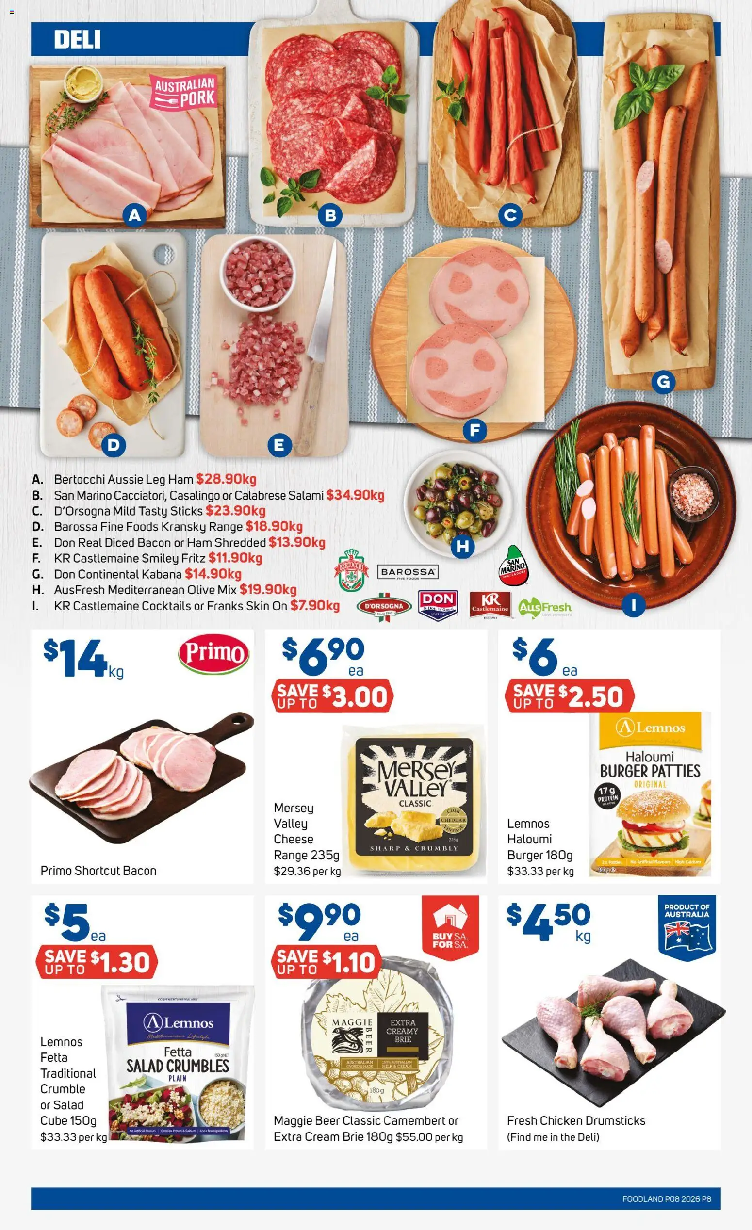 Foodland catalogue - valid from 18.02.2026 | Page: 8 | Products: Ham, Beer, Pork, Salad