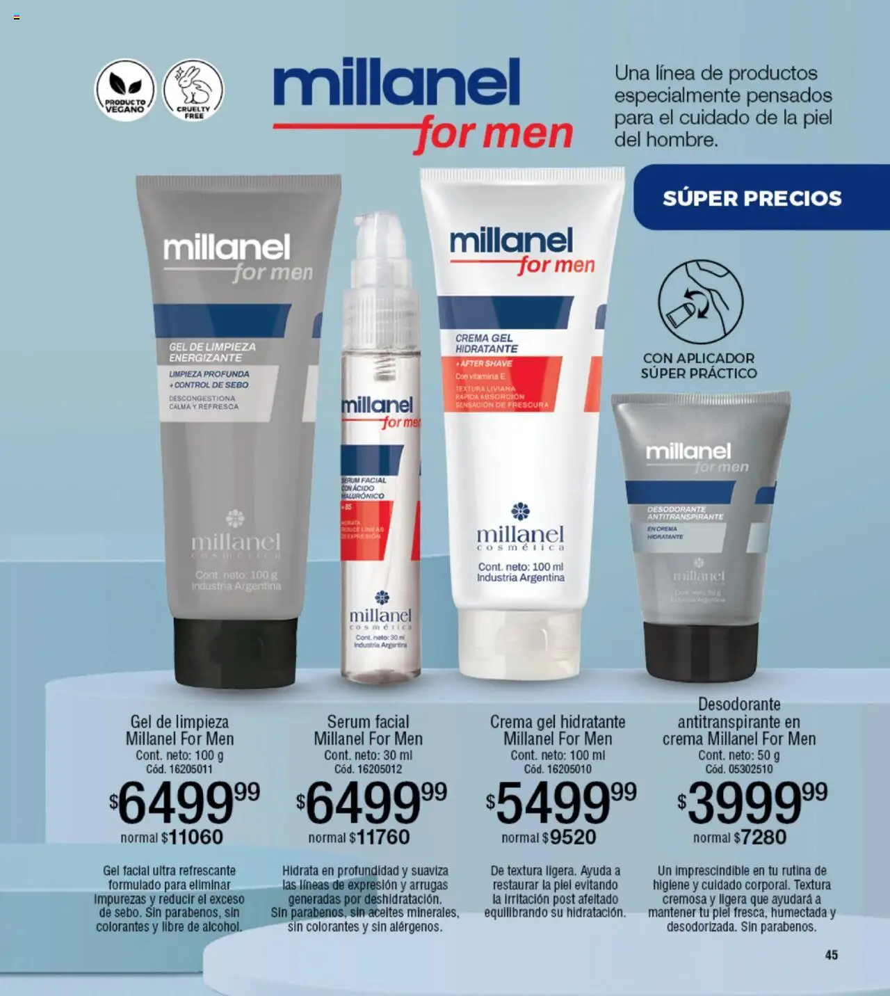Millanel catálogo │ válido desde el 18.08.2025 | Página: 45 | Productos: Serum, Desodorante, Antitranspirante, Crema