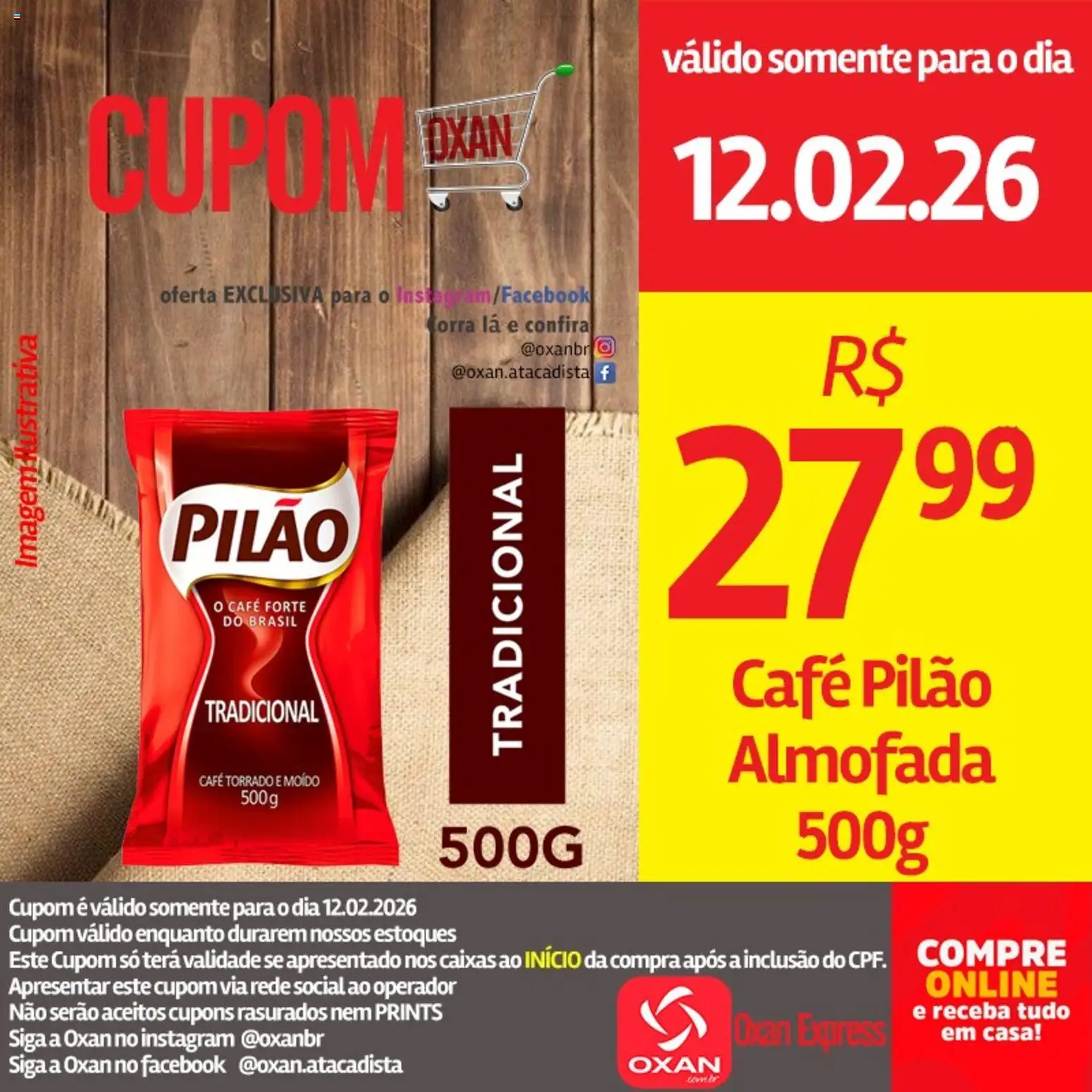 Oxan Atacadista Folheto - válido de 12.02.2026 | Página: 5 | Produtos: Almofada, Café, Café pilão