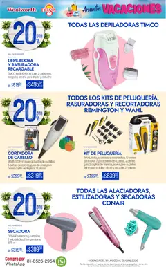 Vista previa de Del Sol y Woolworth catálogo Arma tus Vacaciones , nuevo folleto de la tienda, válido en México a partir del 19.03.2026 | Página: 27 | Productos: Aceite, Estuche, Rasuradora, Peine