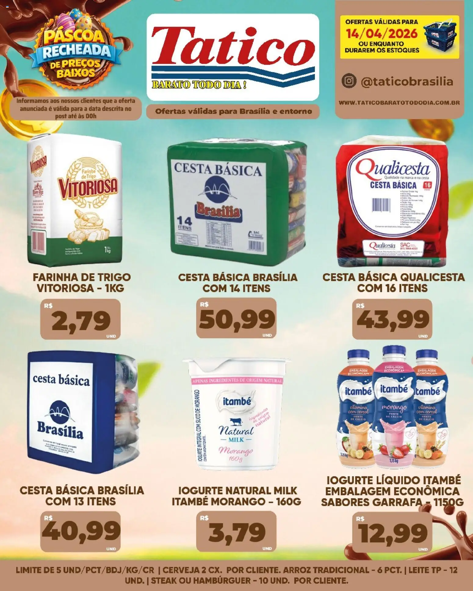 Tatico Folheto - válido de 14.04.2026 | Página: 2 | Produtos: Suco, Cerveja, Arroz, Hambúrguer