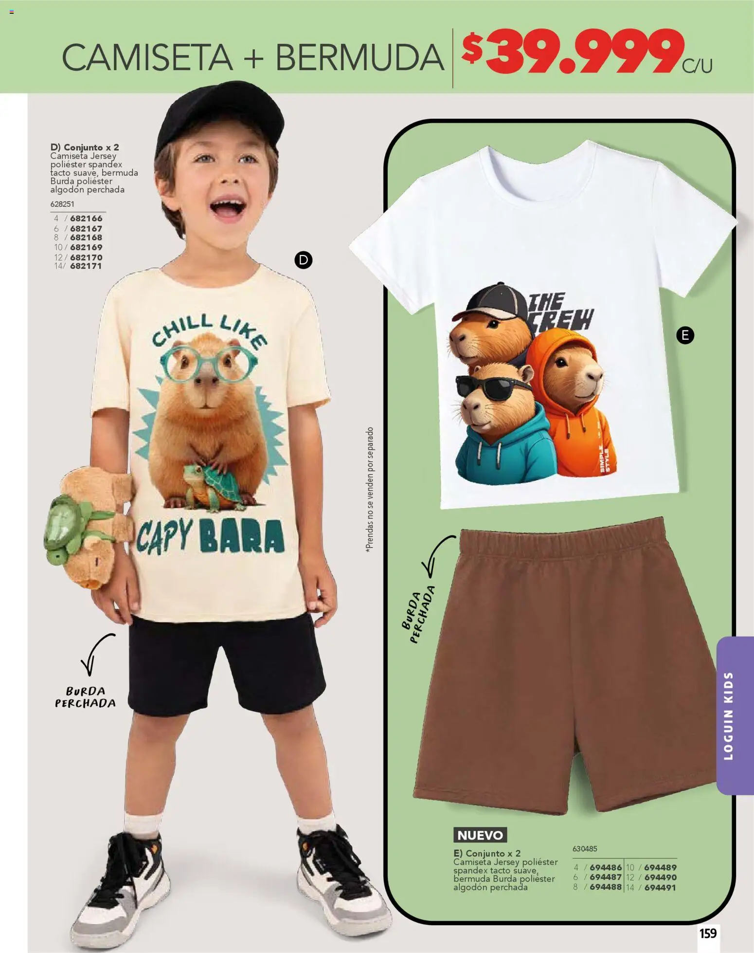 Carmel revista - valida desde el 01.02.2026 | Página: 159 | Productos: Algodón, Bermuda, Camiseta, Conjunto