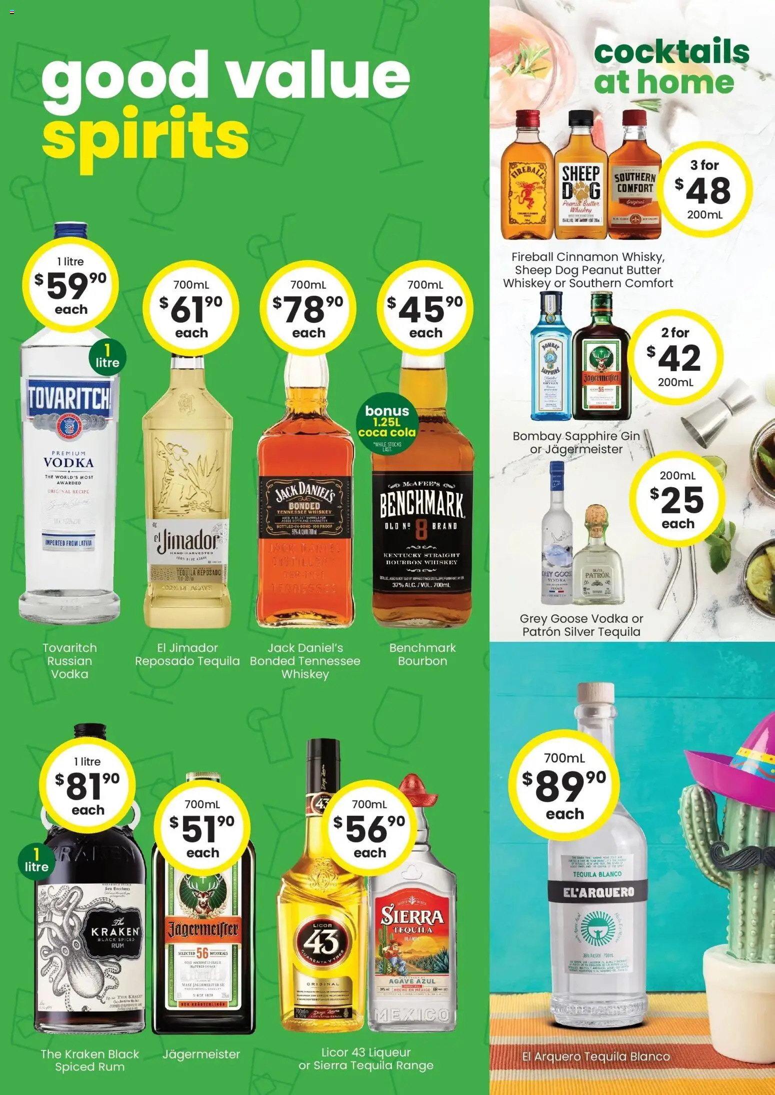 The Bottle-O catalogue - valid from 23.02.2026 | Page: 4 | Products: Bourbon, Coca Cola, Gin, Rum