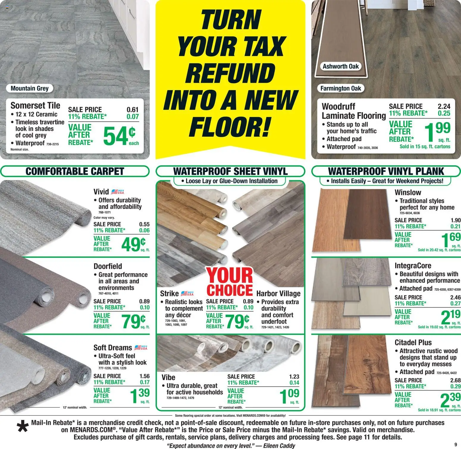Menards Weekly Ad - valid from 18.03.2026 | Page: 16 | Products: Carpet, Sheet