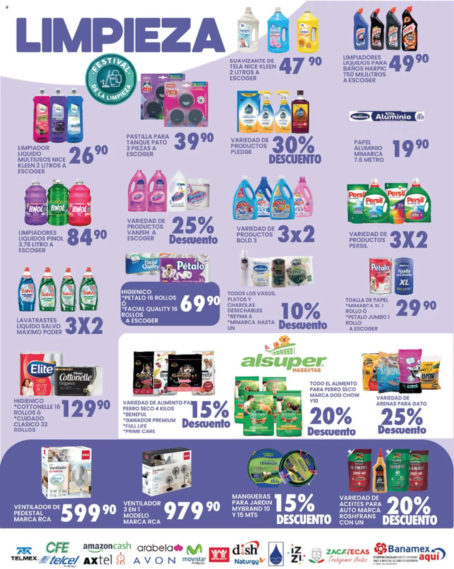 Nuevas ofertas de Alsuper válidas en toda la República Mexicana desde el 24.03.2026. ¡Encuentra las mejores ofertas en Alsuper folleto Zacatecas! | Página: 5 | Productos: Ventilador, Suavizante, Limpiador, Toalla