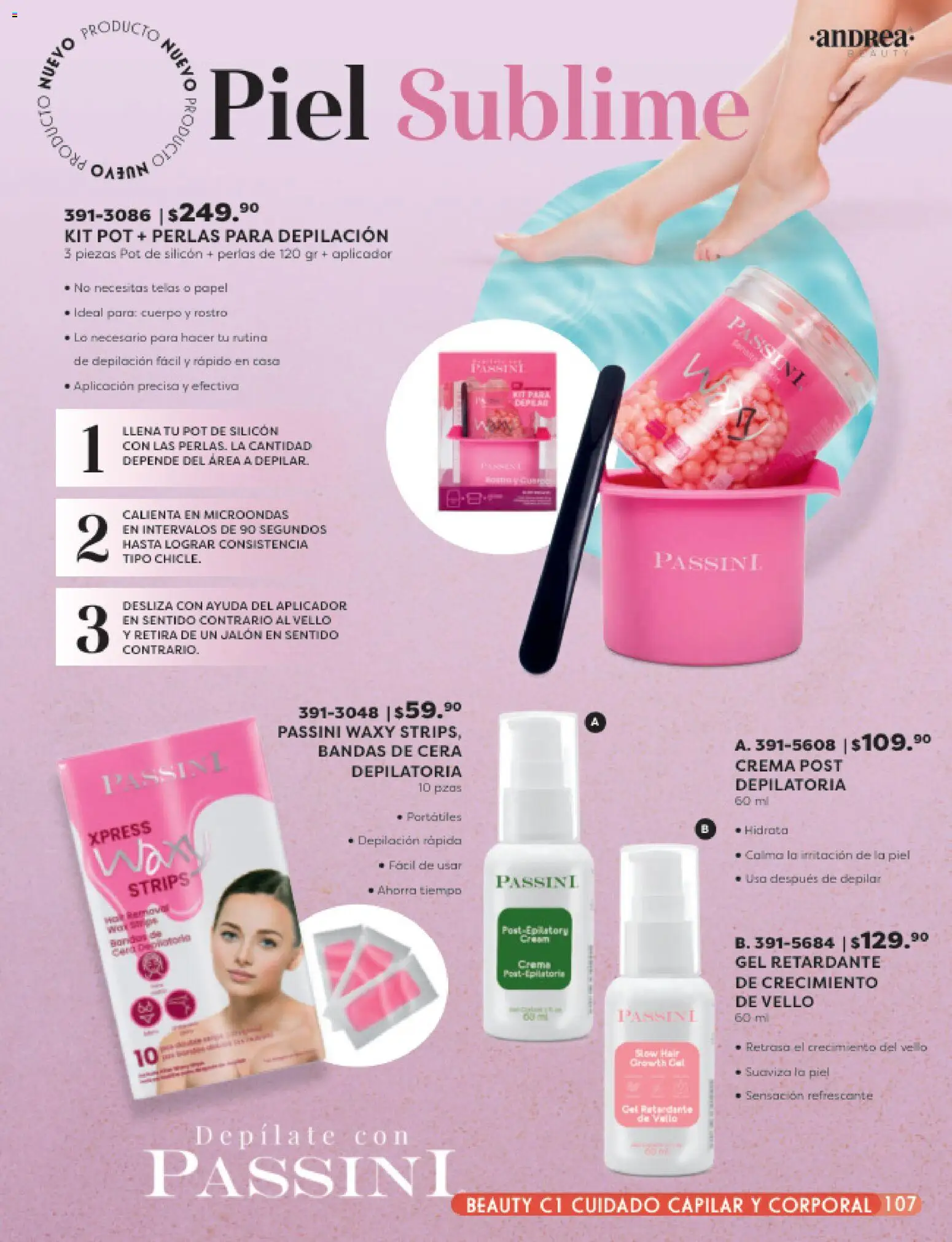 Nuevas ofertas de Andrea válidas en toda la República Mexicana desde el 25.01.2026. ¡Encuentra las mejores ofertas en Andrea catálogo Beauty! | Página: 107 | Productos: Crema, Cera, Microondas