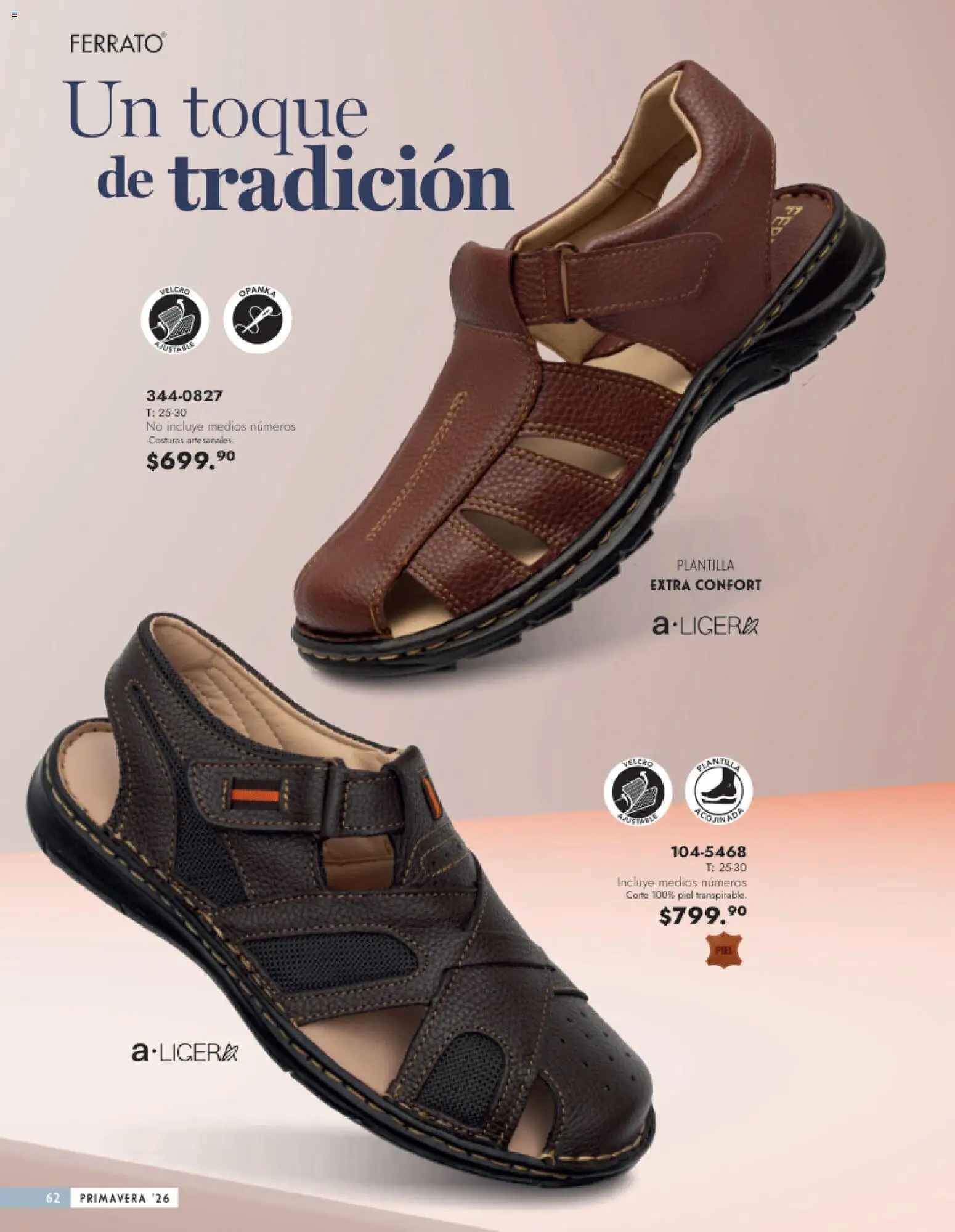 Nuevas ofertas de Andrea válidas en toda la República Mexicana desde el 25.01.2026. ¡Encuentra las mejores ofertas en Andrea catálogo Calzado Caballero! | Página: 62