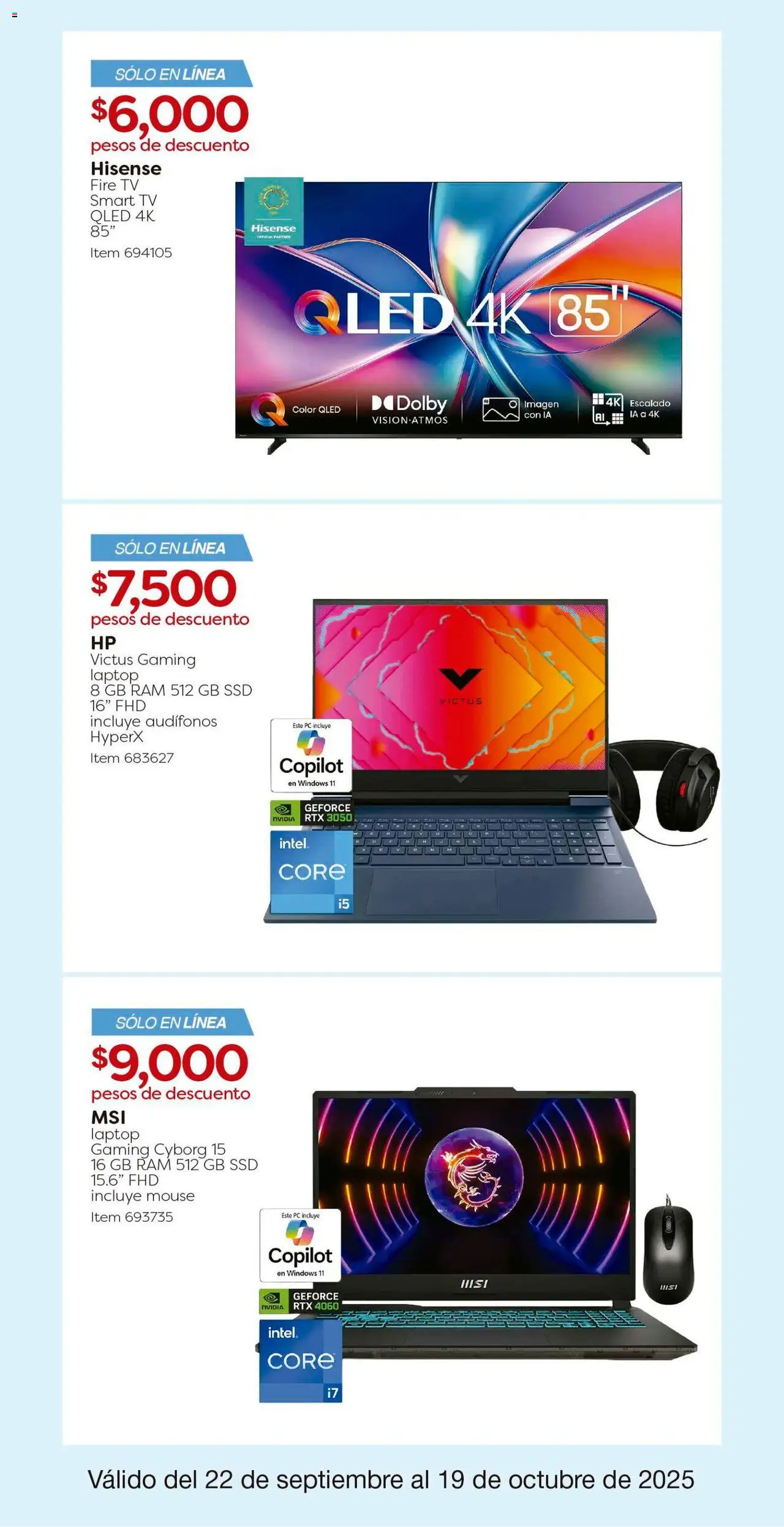 Nuevas ofertas de Costco válidas en toda la República Mexicana desde el 22.09.2025. ¡Encuentra las mejores ofertas en Costco - Catálogo! | Página: 4 | Productos: Mouse, Audífonos