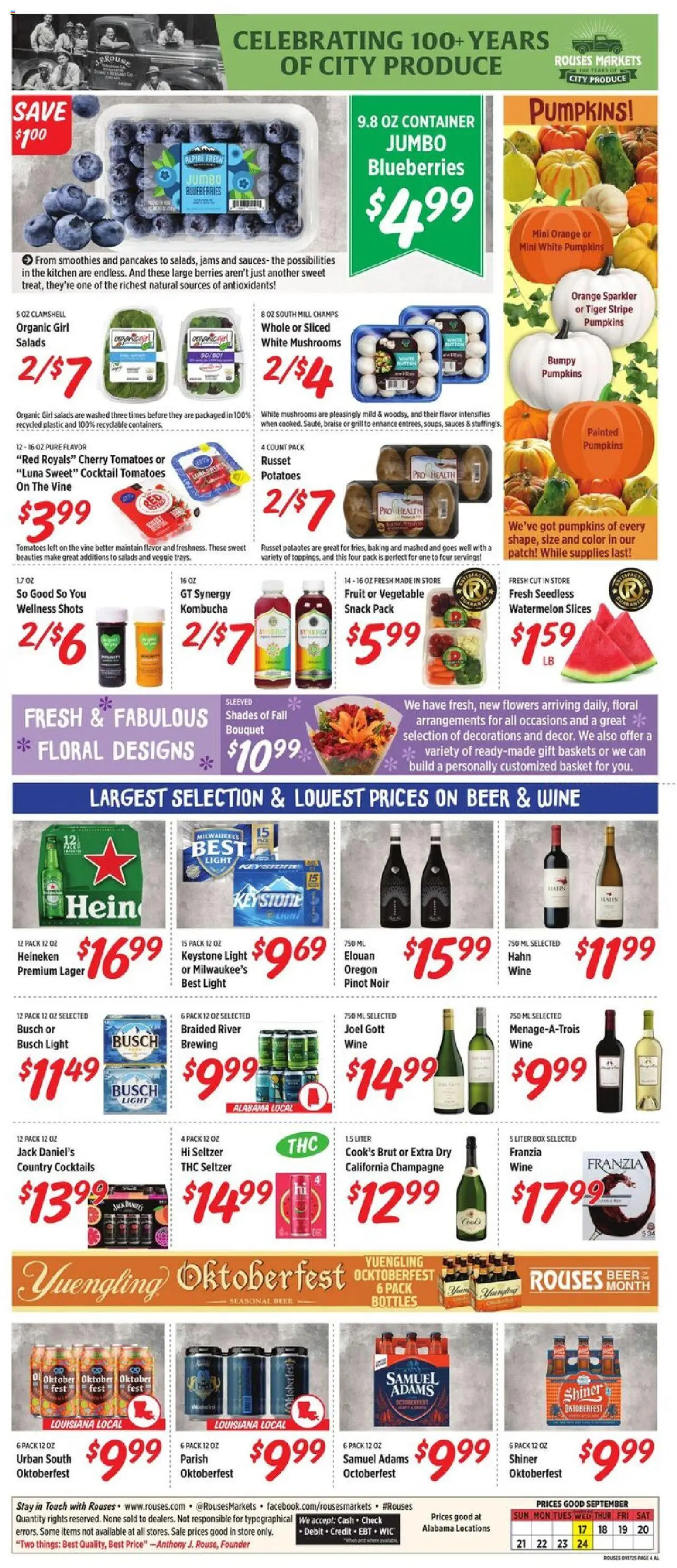 Rouses Weekly Ad - AL - valid from 17.09.2025 | Page: 7 | Products: Berries, Wine, Tomatoes, Potatoes