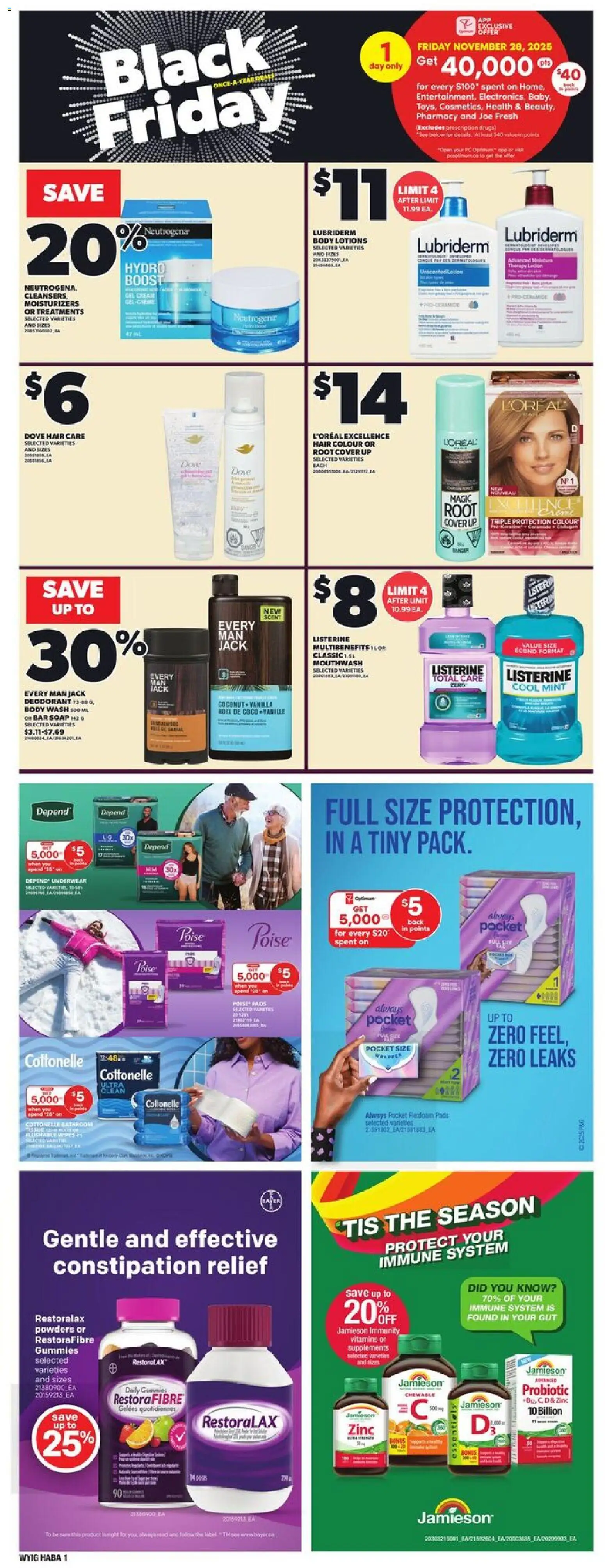 Loblaws flyer valid from 27.11.2025 | Page: 14 | Products: PC, Soap, Deodorant, Mouthwash