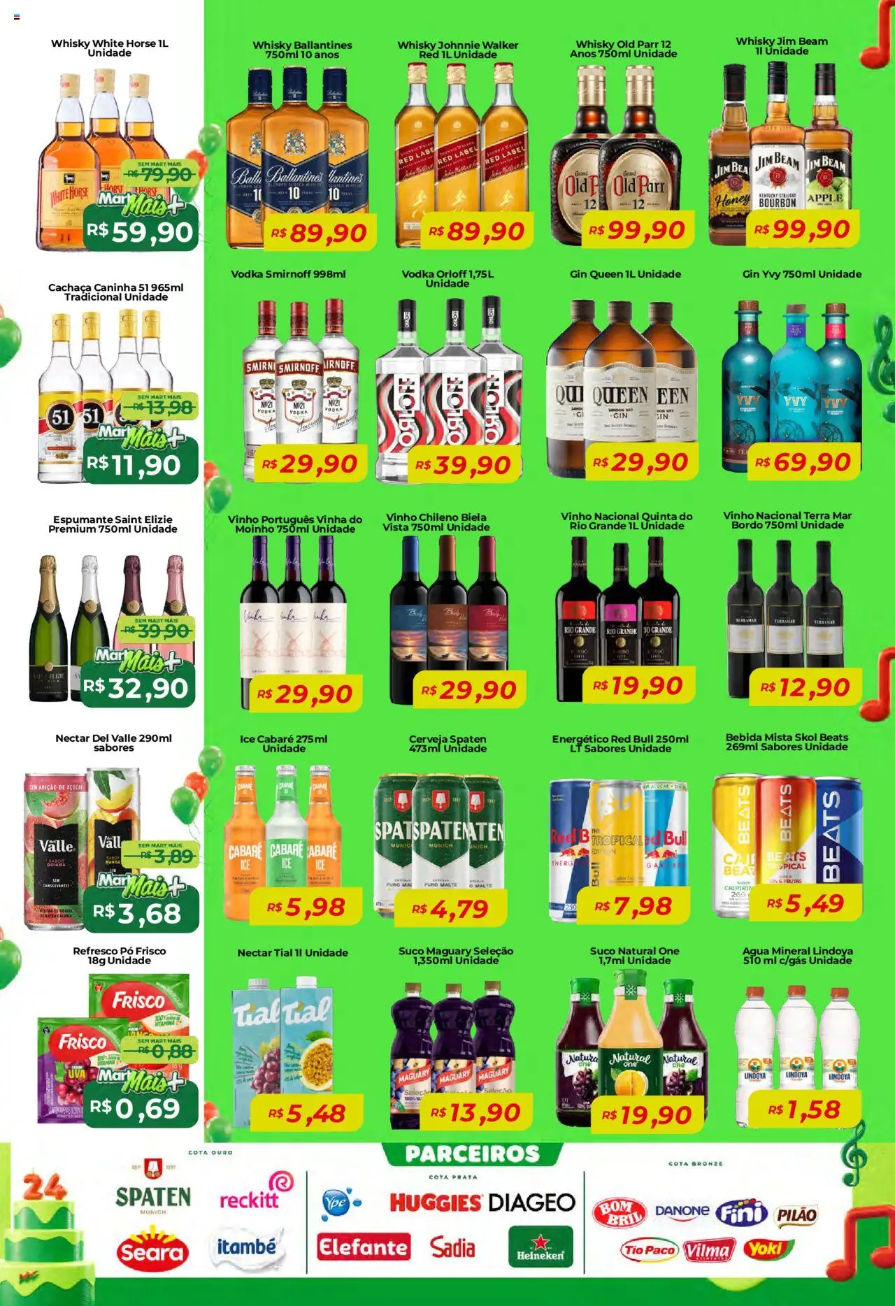 Mart Minas Folheto - válido de 02.10.2025 | Página: 3 | Produtos: Pó, Cachaça, Whisky, Vinho
