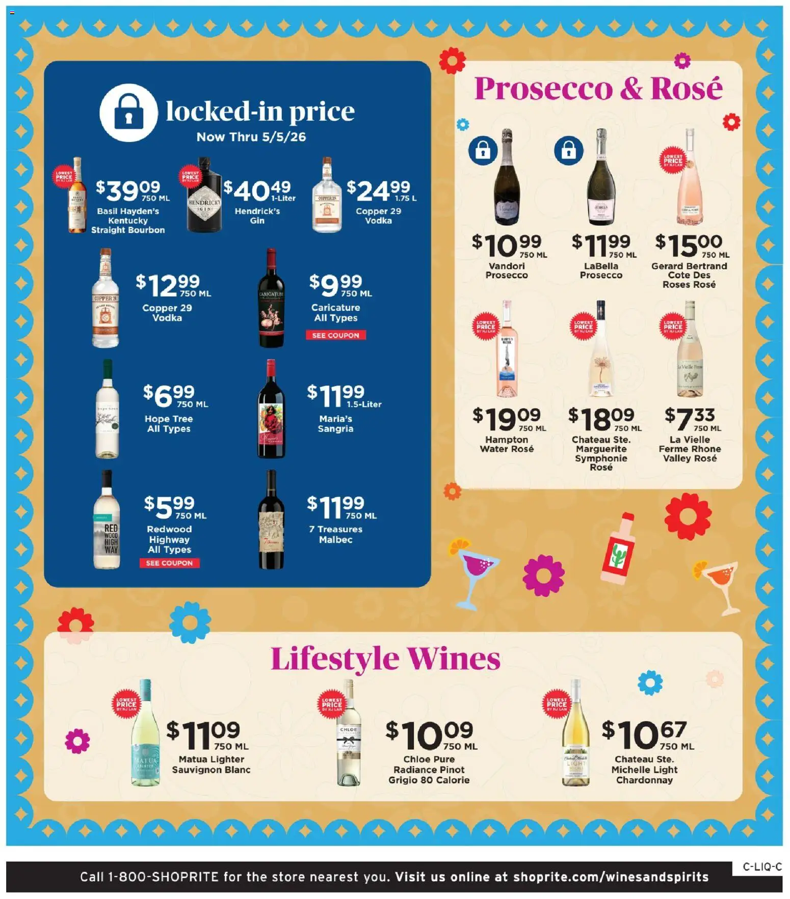 ShopRite Wine & Spirits - valid from 22.04.2026 | Page: 3 | Products: Bourbon, Vodka, Water, Lighter