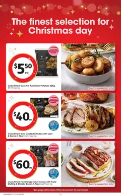Preview of Coles  Catalogue  - valid from 17.12.2025 | Page: 13 | Products: Bacon, Chicken, Potatoes, Turkey