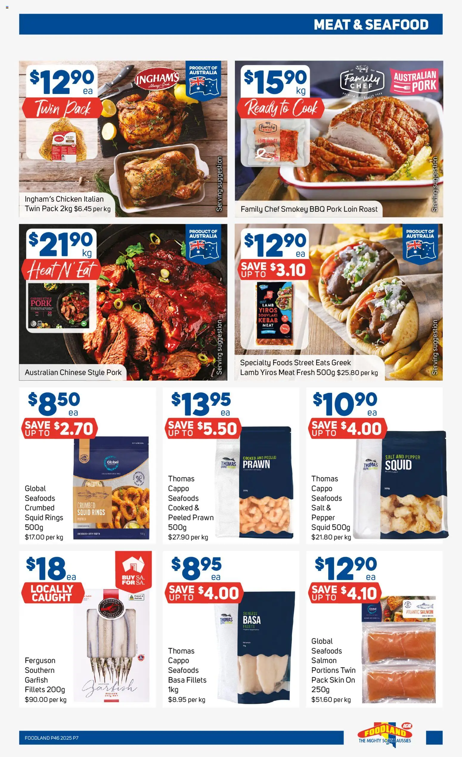 Foodland catalogue - valid from 12.11.2025 | Page: 7 | Products: Chicken, Lamb, Salt, Seafood