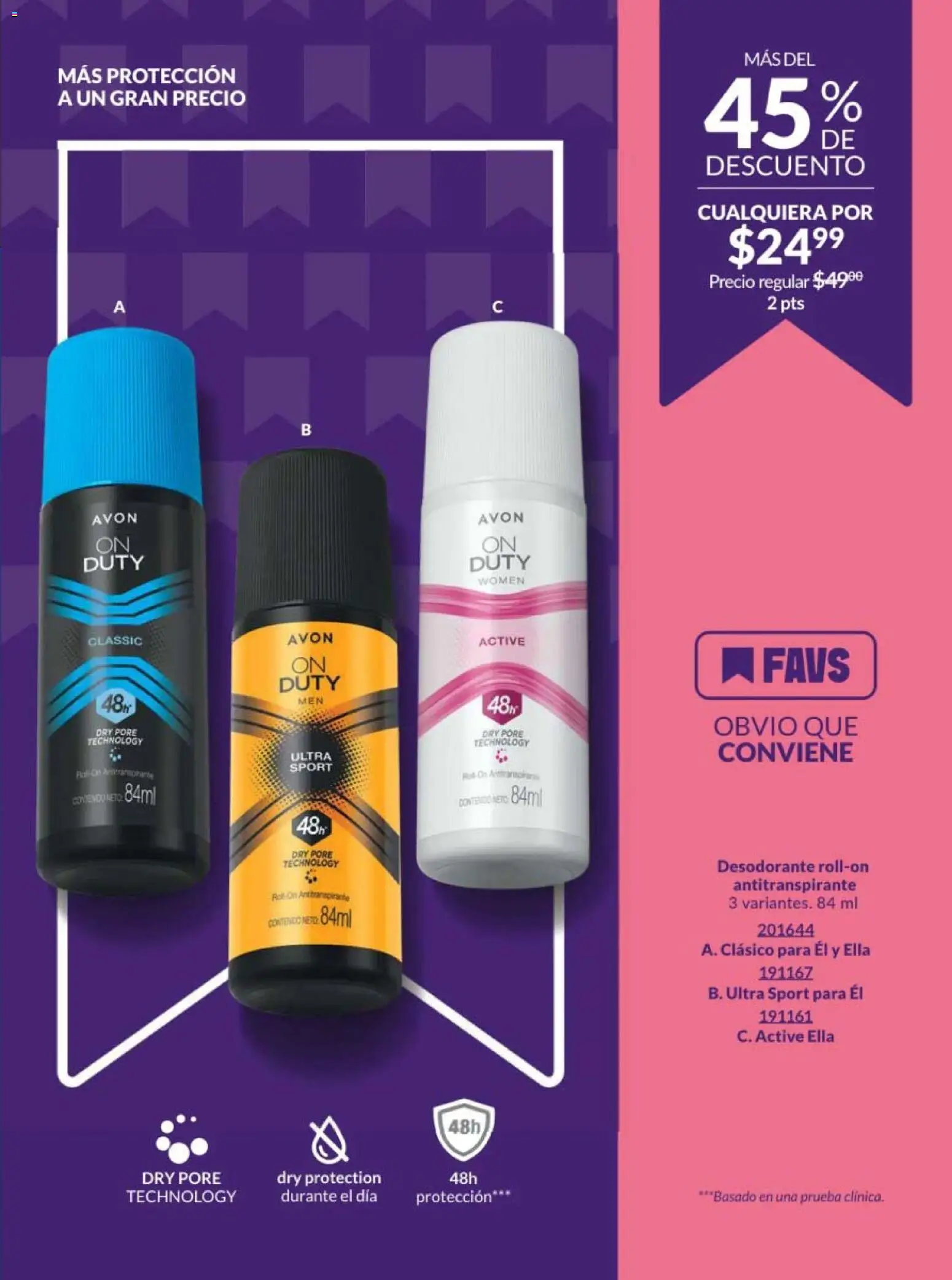 Nuevas ofertas de AVON válidas en toda la República Mexicana desde el 13.03.2026. ¡Encuentra las mejores ofertas en AVON campaña 5 2026! | Página: 203 | Productos: Desodorante, Antitranspirante