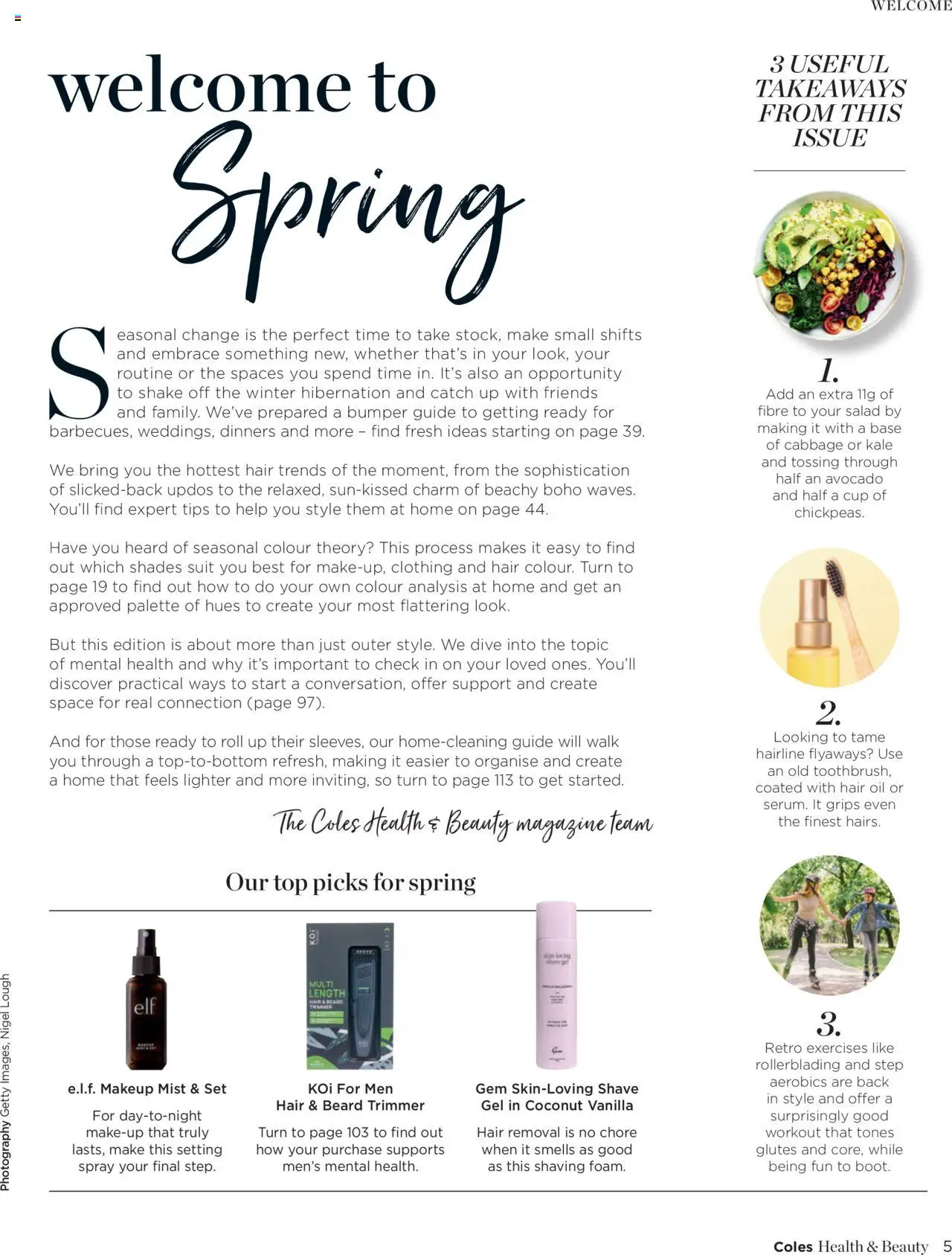 Coles catalogue - valid from 07.10.2025 | Page: 5 | Products: Oil, Salad, Suit, Cabbage