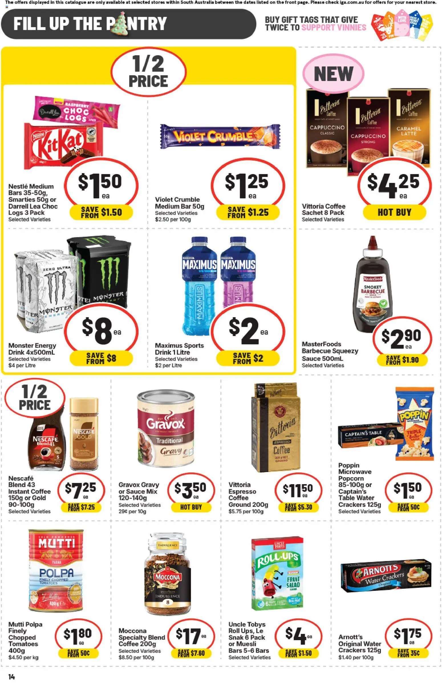 IGA catalogue - valid from 12.11.2025 | Page: 10 | Products: Coffee table, Tomatoes, Salad, Water