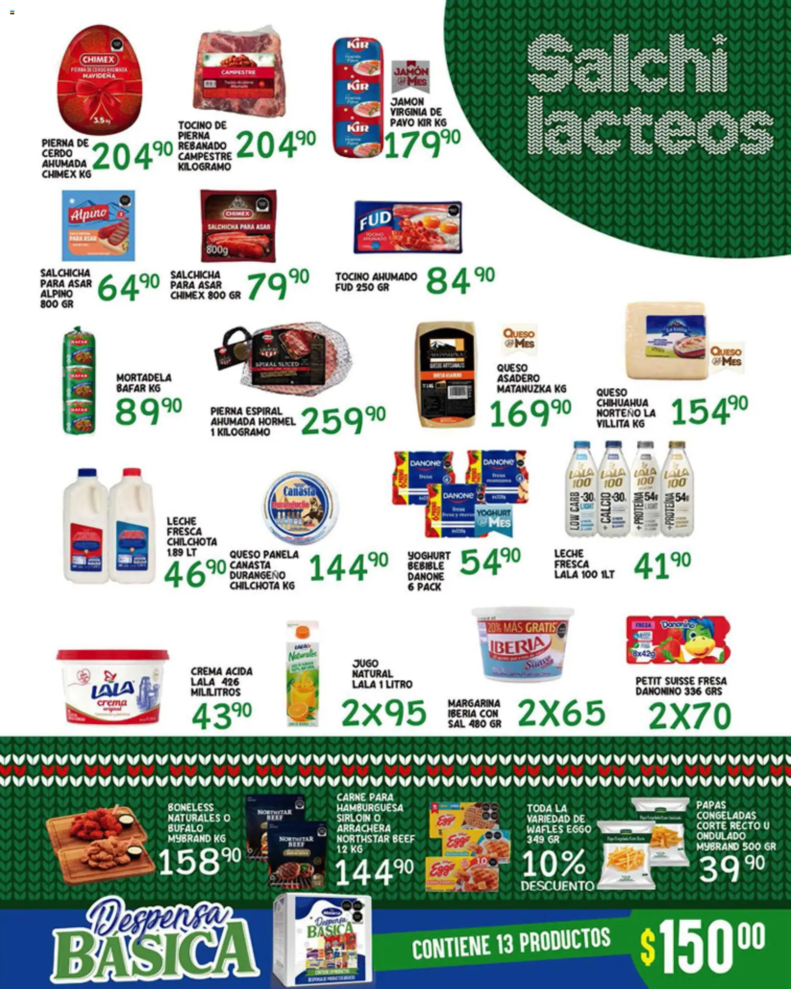 Nuevas ofertas de Alsuper válidas en toda la República Mexicana desde el 28.11.2025. ¡Encuentra las mejores ofertas en Alsuper folleto Laguna! | Página: 3 | Productos: Salchicha, Queso, Jugo, Canasta