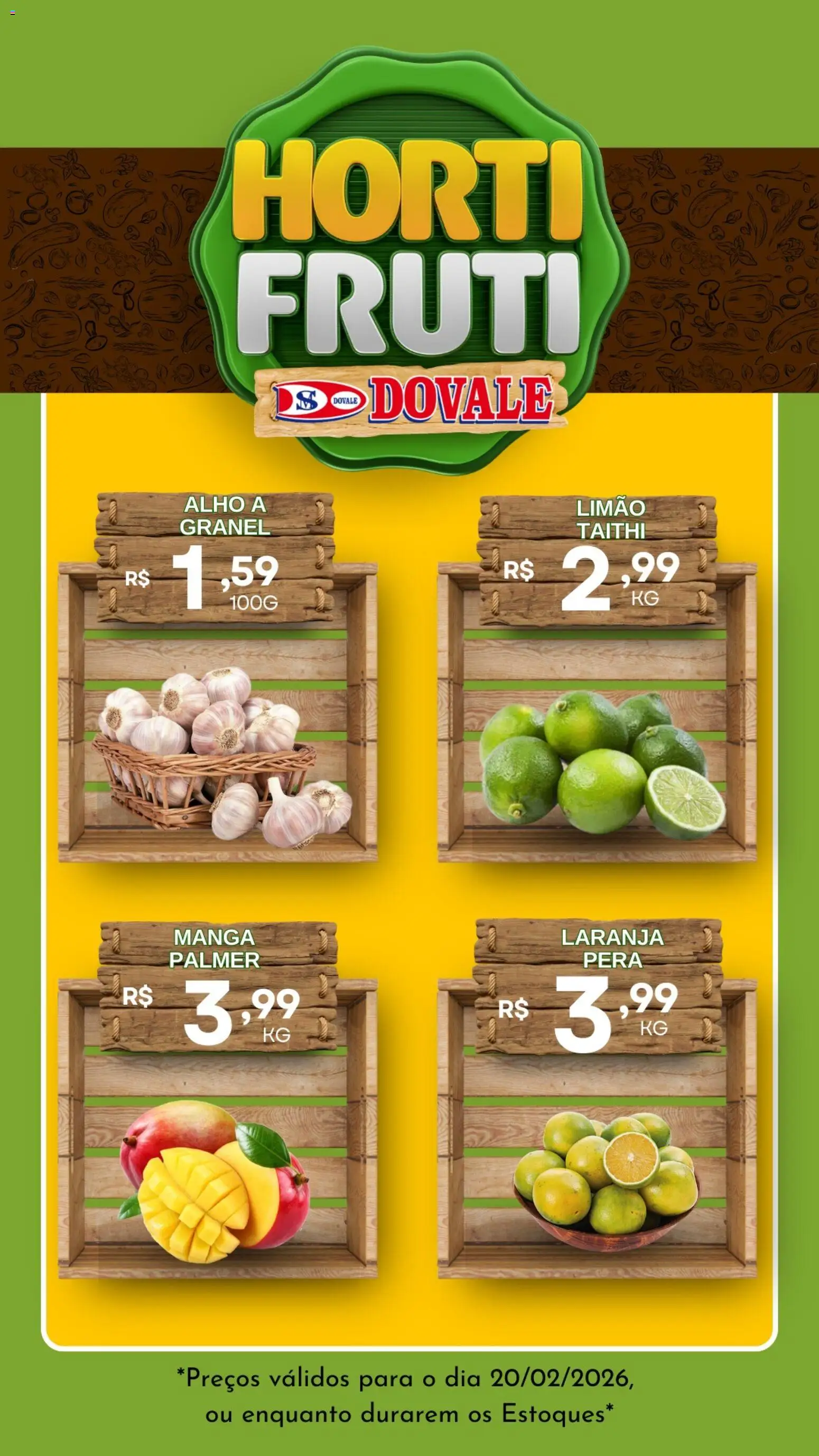 Dovale Folheto - válido de 20.02.2026 | Página: 2 | Produtos: Pera, Alho
