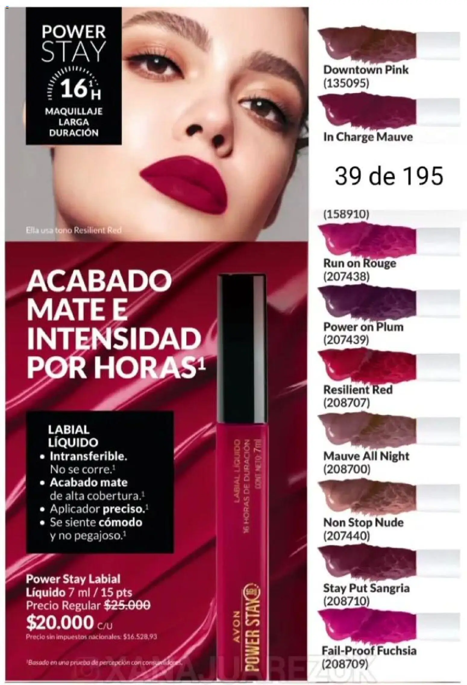 Catálogo AVON Campaña 1/2026 │ válido desde el 01.01.2026 | Página: 33 | Productos: Mate, Maquillaje
