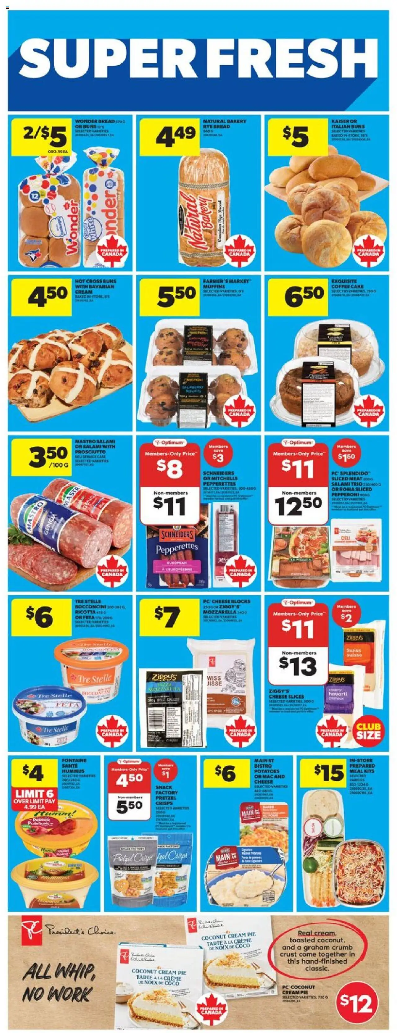 Real Canadian Superstore flyer valid from 25.09.2025 | Page: 20 | Products: Cream, Bakery, Cheese, Coffee