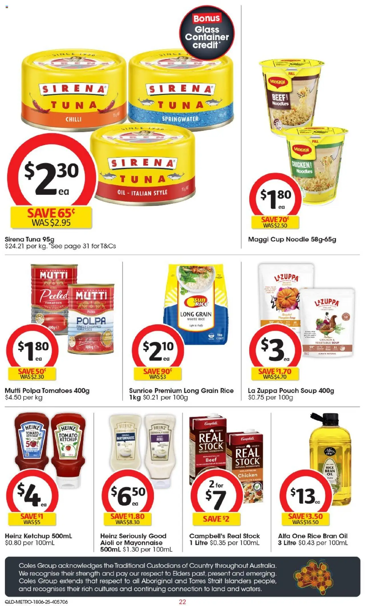 Coles catalogue - valid from 18.06.2025 | Page: 22 | Products: Rice, Noodles, Mayonnaise, Tuna
