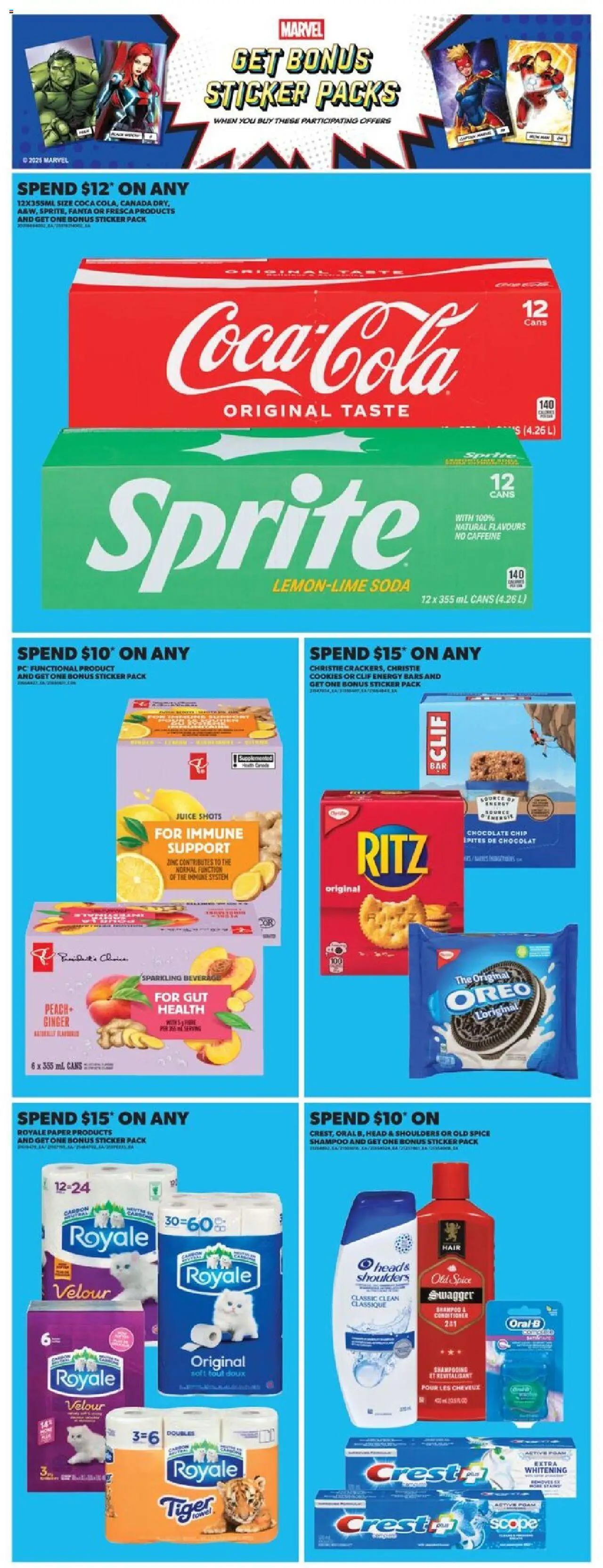 Real Canadian Superstore flyer valid from 04.09.2025 | Page: 8 | Products: PC, Shampoo, Conditioner, Juice