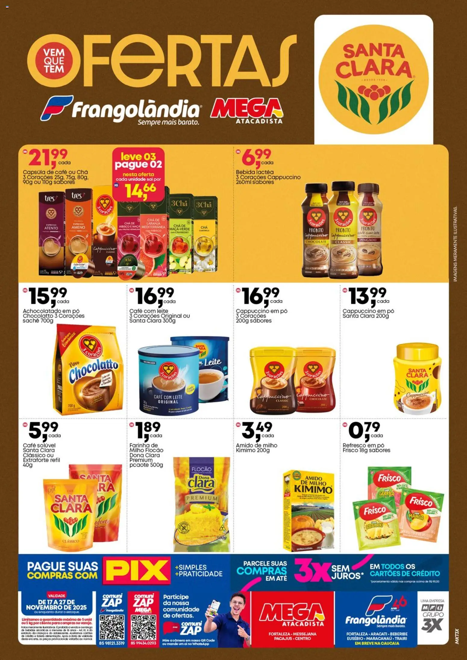Frangolândia Folheto - válido de 17.11.2025 | Página: 1 | Produtos: Pó, Refresco, Leite, Chocolate