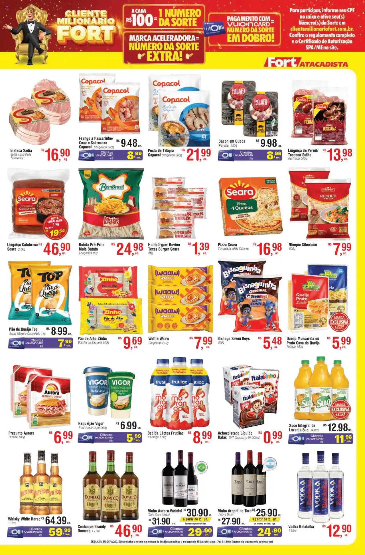 Fort Atacadista Folheto - válido de 16.08.2025 | Página: 3 | Produtos: Caixa, Pão, Vinho, Mussarela