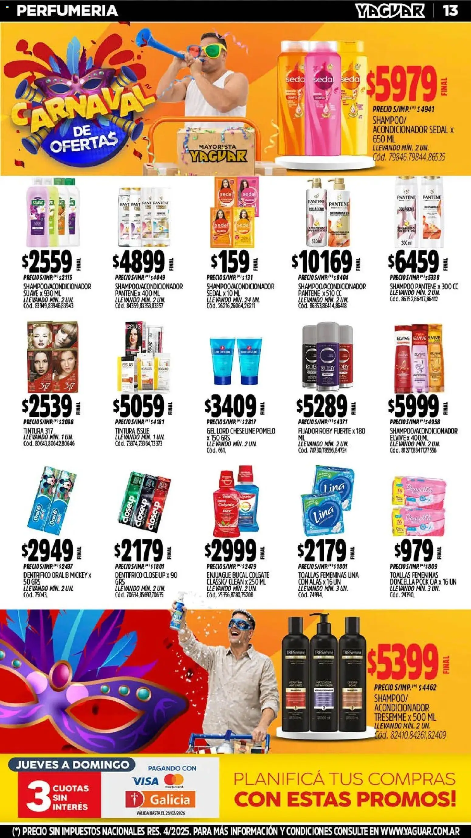 Yaguar - Oferta Semanal General Roca │ válido desde el 02.02.2026 | Página: 12 | Productos: Toallas, Shampoo, Tintura, Pomelo