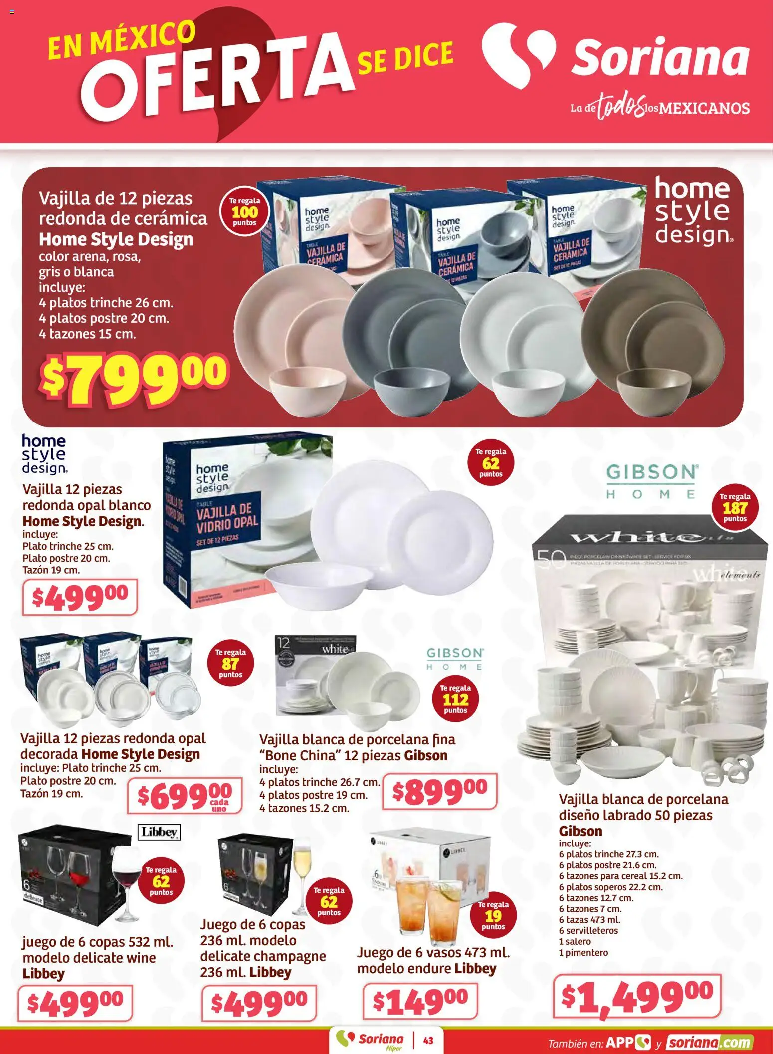 Nuevas ofertas de Soriana válidas en toda la República Mexicana desde el 02.01.2026. ¡Encuentra las mejores ofertas en Soriana - Preciazazaso Híper: Camp, Chia, Oax, Q. Roo, Tab, Yuc! | Página: 43 | Productos: Champagne, Juego, Té, Vasos