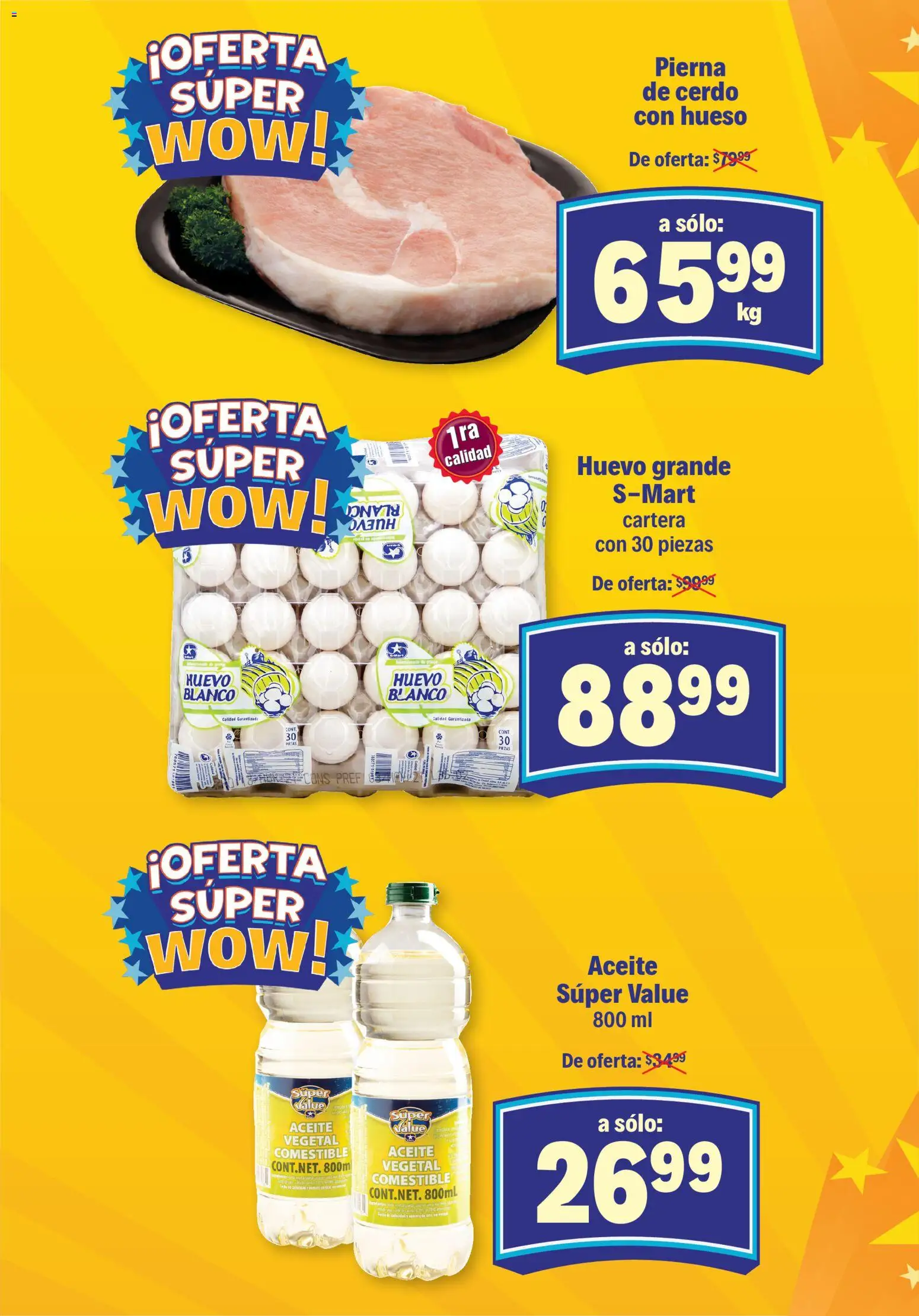 Nuevas ofertas de S-Mart válidas en toda la República Mexicana desde el 28.10.2025. ¡Encuentra las mejores ofertas en S-Mart folleto Ofertas de Feria Monterrey! | Página: 1 | Productos: Huevo, Aceite, Cerdo