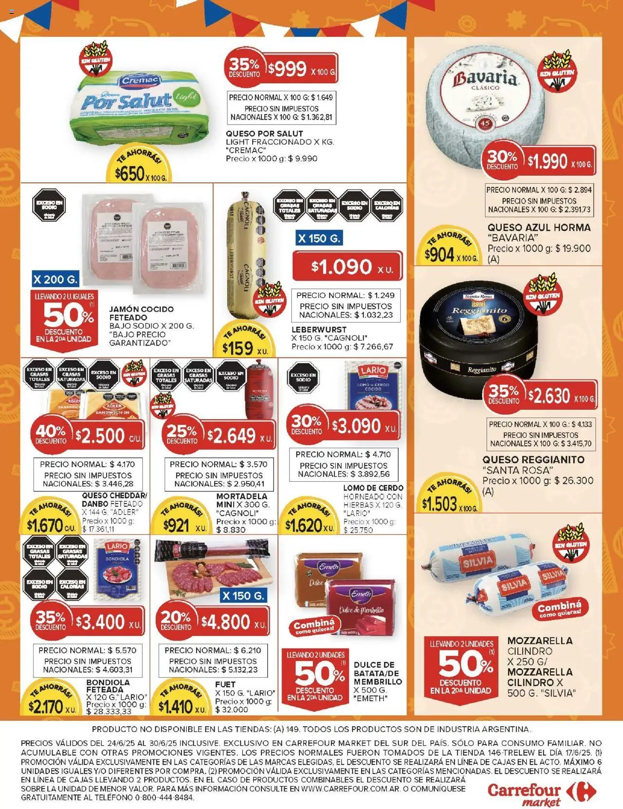 Carrefour Market catálogo - Chubut │ válido desde el 24.06.2025 | Página: 3 | Productos: Caso, Queso, Jamón, Cerdo