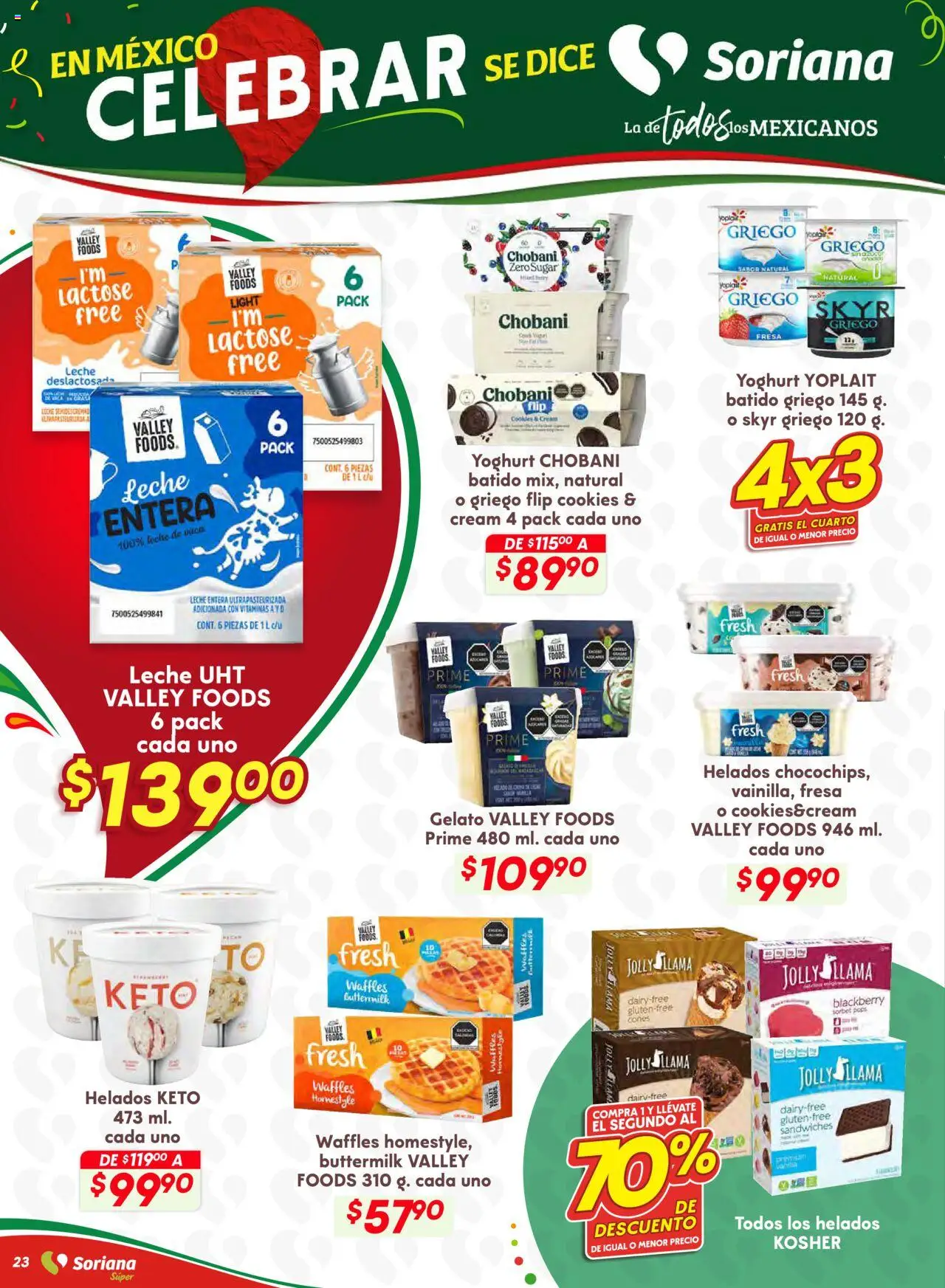 Nuevas ofertas de Soriana válidas en toda la República Mexicana desde el 28.08.2025. ¡Encuentra las mejores ofertas en Soriana - Preciazazaso Súper: Frontera Chia, Q. Roo! | Página: 23 | Productos: Fresa, Leche, Vitaminas