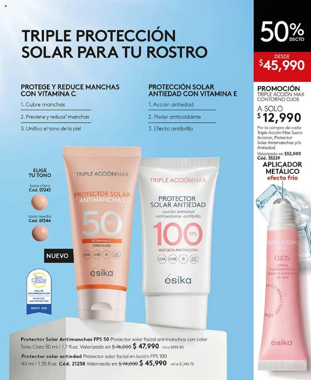 Ésika revista - valida desde el 14.10.2025 | Página: 103 | Productos: Crema, Loción, Contorno, Protector solar