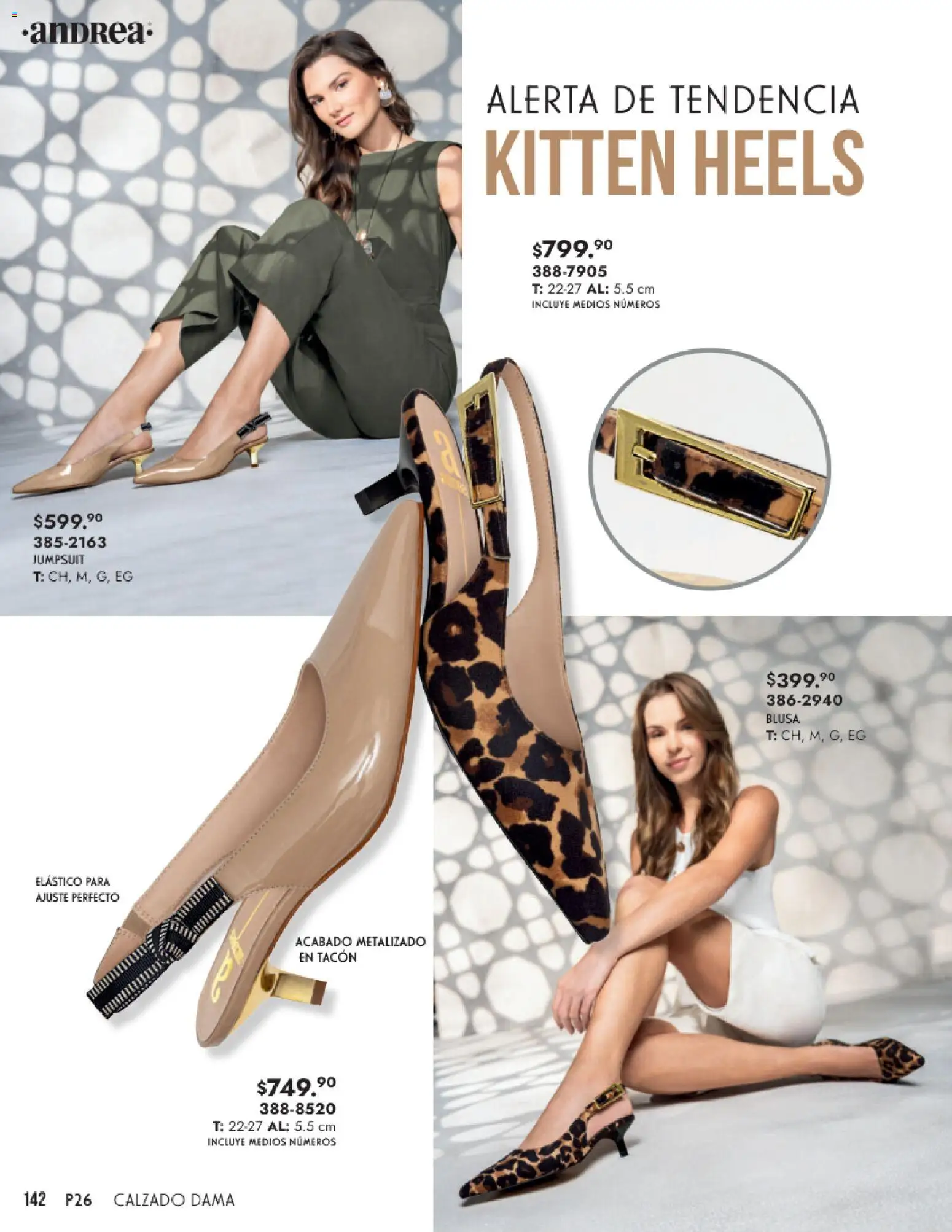 Nuevas ofertas de Andrea válidas en toda la República Mexicana desde el 25.01.2026. ¡Encuentra las mejores ofertas en Andrea catálogo Calzado Dama! | Página: 142 | Productos: Blusa