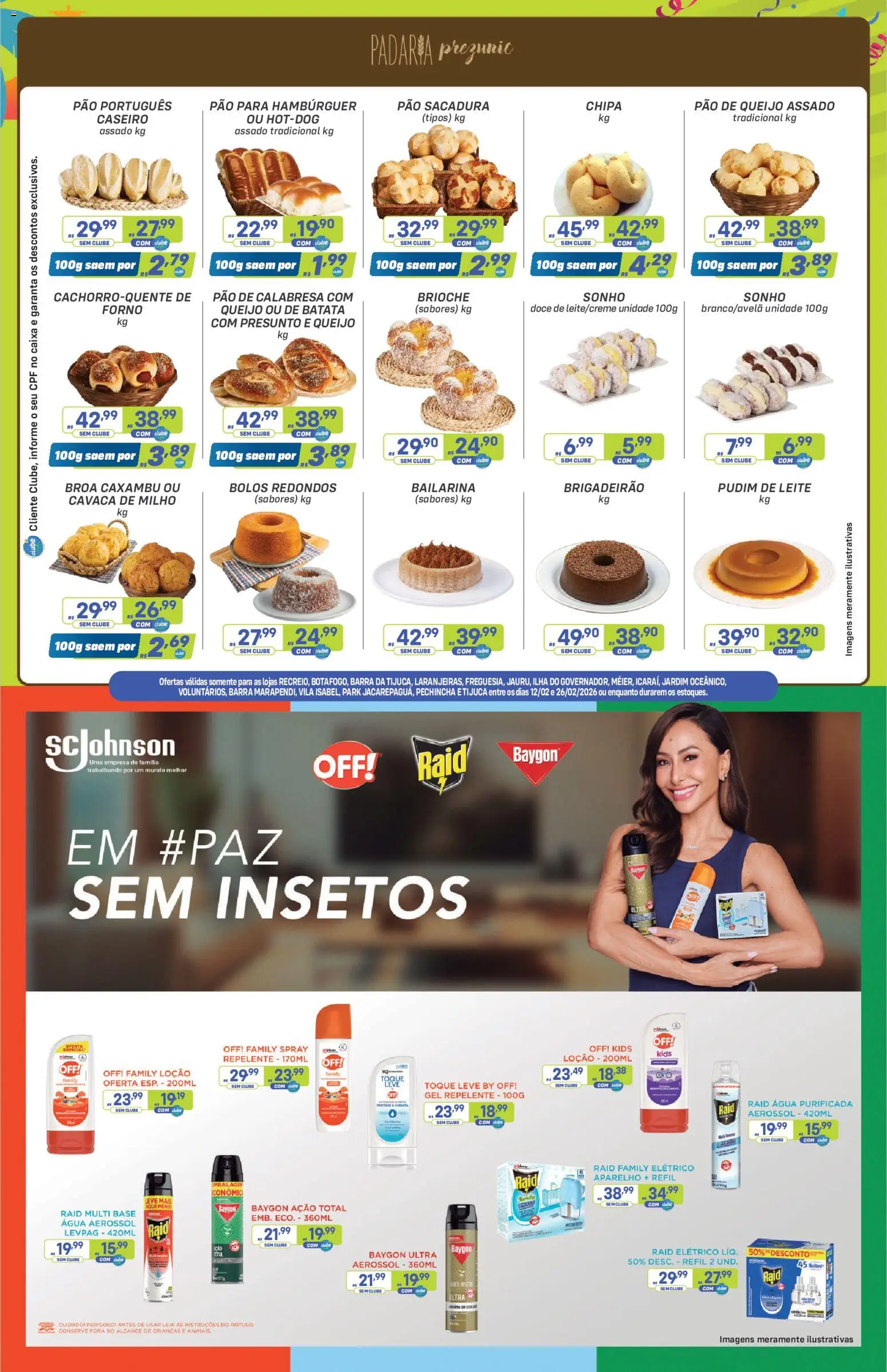 Prezunic Folheto - válido de 12.02.2026 | Página: 8 | Produtos: Caixa, Queijo, Pão, Pão de queijo