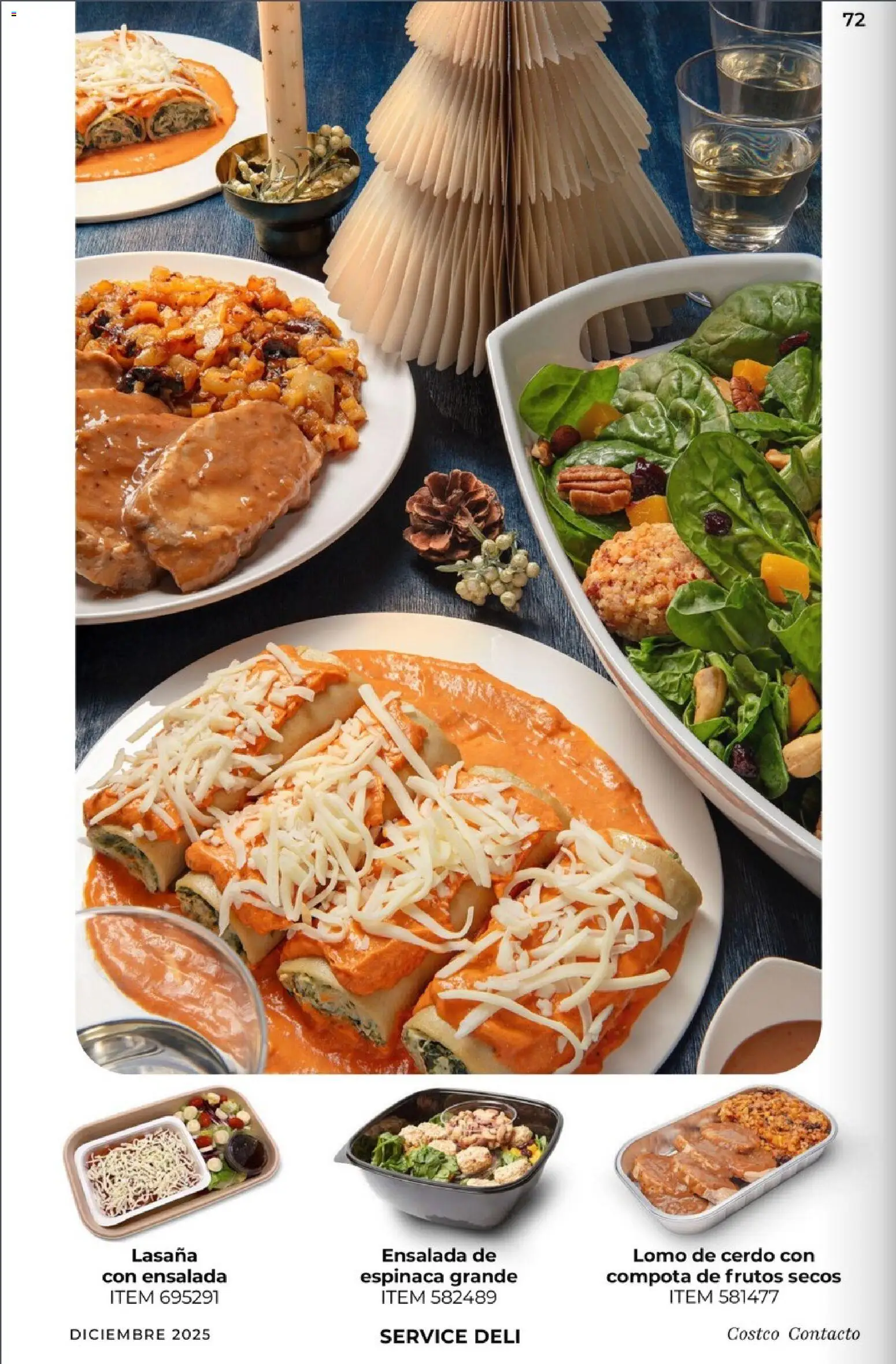 Nuevas ofertas de Costco válidas en toda la República Mexicana desde el 01.12.2025. ¡Encuentra las mejores ofertas en Costco Revista Diciembre! | Página: 72 | Productos: Cerdo, Espinaca, Ensalada