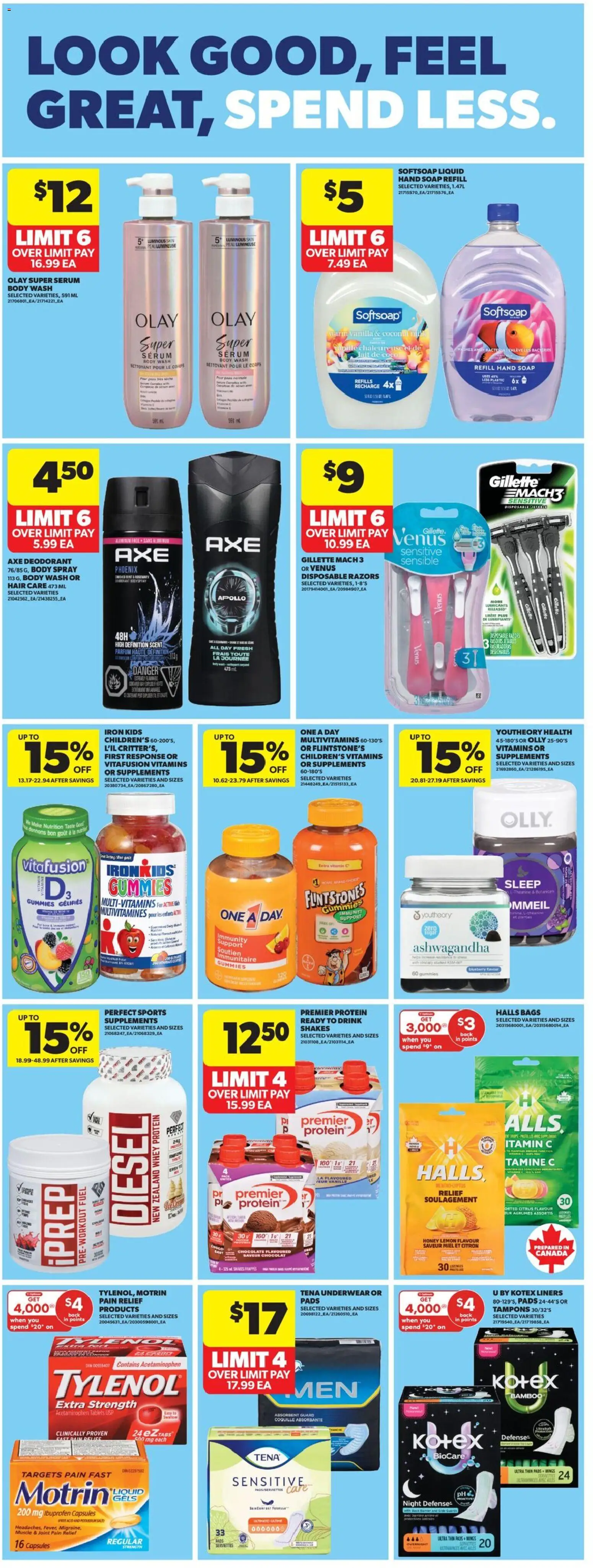 Real Canadian Superstore flyer valid from 23.04.2026 | Page: 27 | Products: Iron, Body wash, Deodorant, Underwear