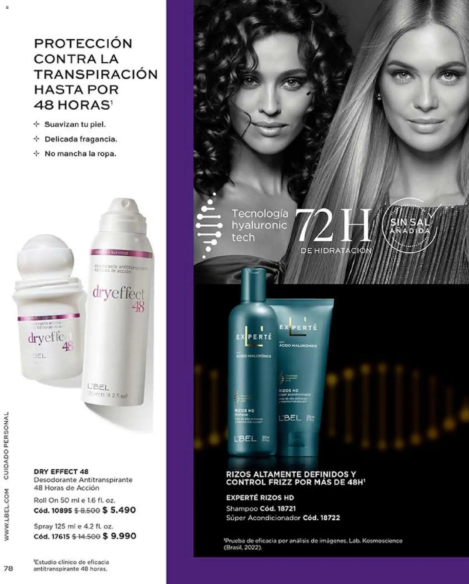 Catálogo L'Bel Campaña 1 │ válido desde el 01.01.2026 | Página: 78 | Productos: Sal, Acondicionador, Desodorante, Shampoo