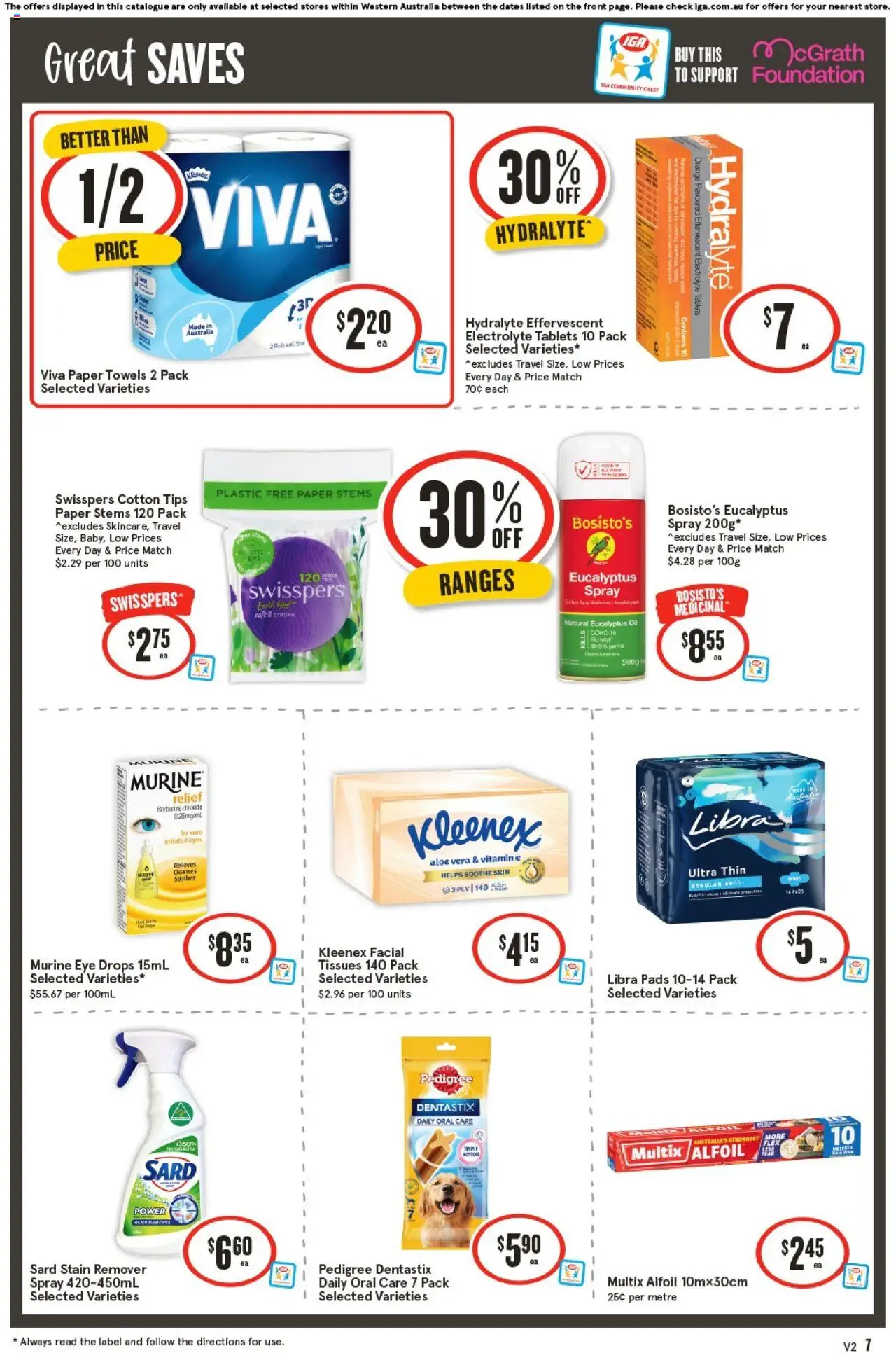IGA catalogue - valid from 24.09.2025 | Page: 7 | Products: Towels, Foundation, Tissues, Vitamin