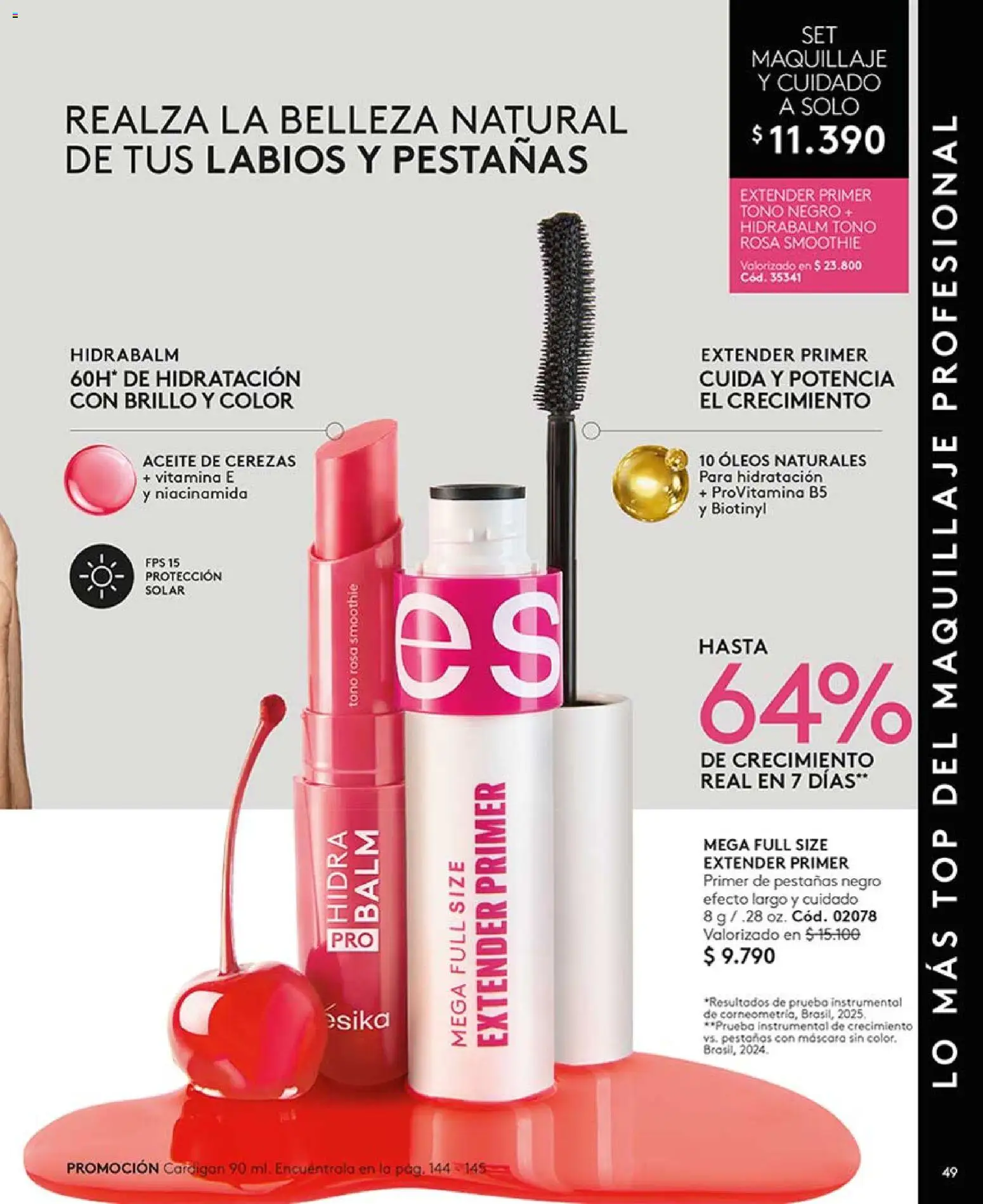 Catálogo Ésika Campaña 5 │ válido desde el 01.03.2026 | Página: 49 | Productos: Cerezas, Top, Máscara, Cardigan