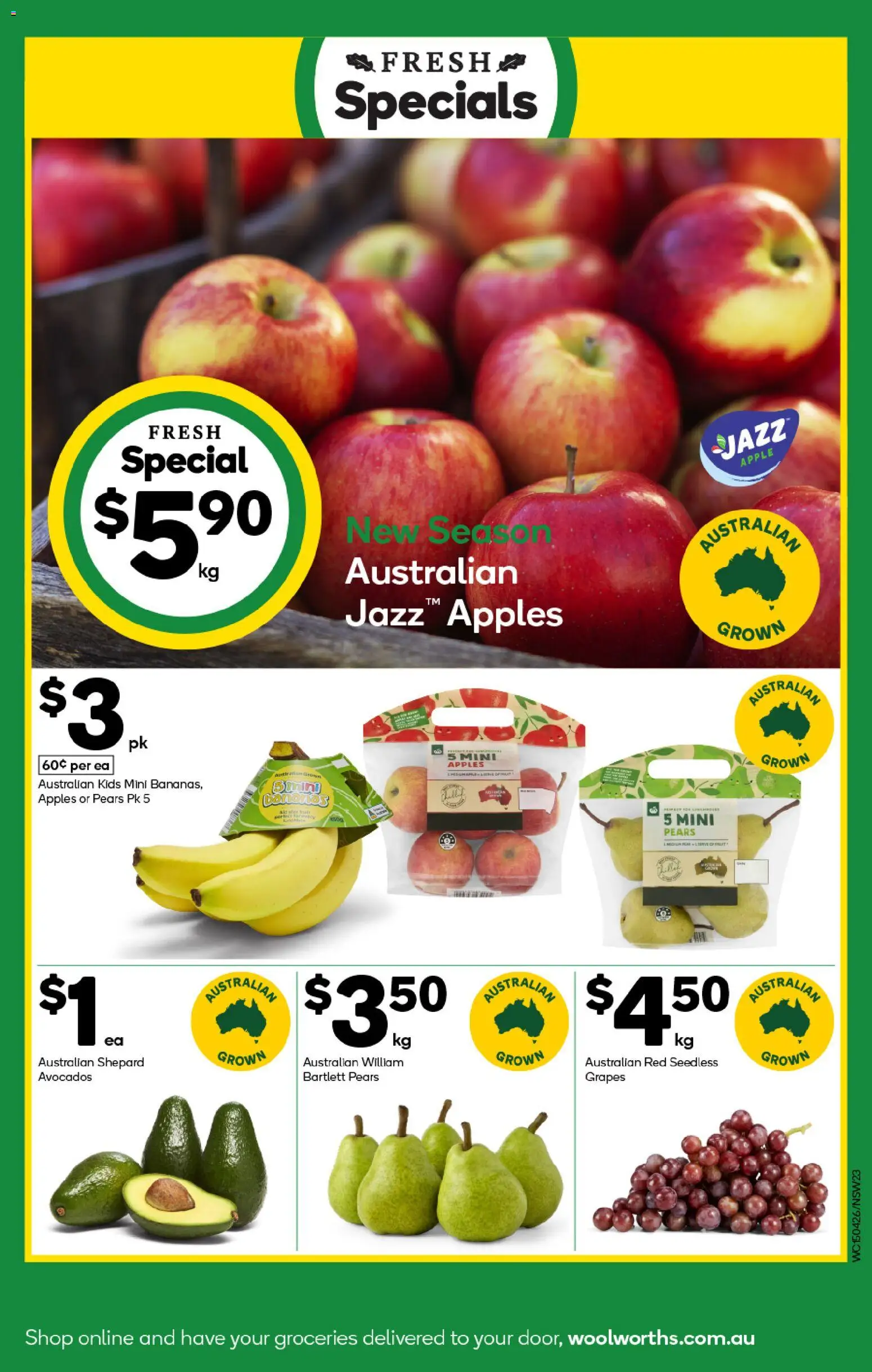 Woolworths catalogue - valid from 15.04.2026 | Page: 23 | Products: Apples, Bananas, Grapes